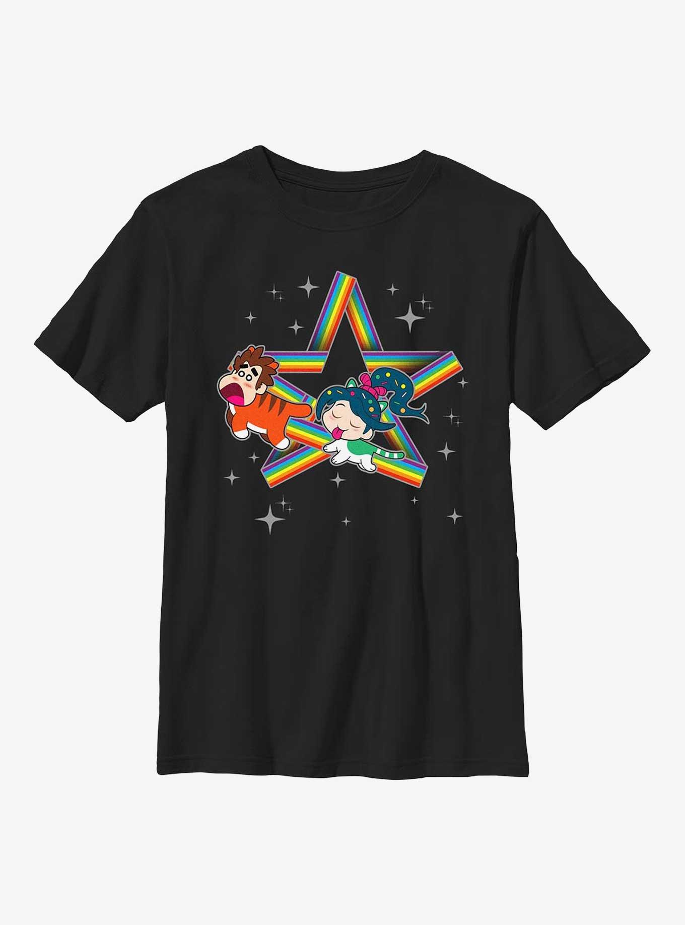 Wreck-It Ralph Wreck It Rainbow Star Youth T-Shirt, , hi-res