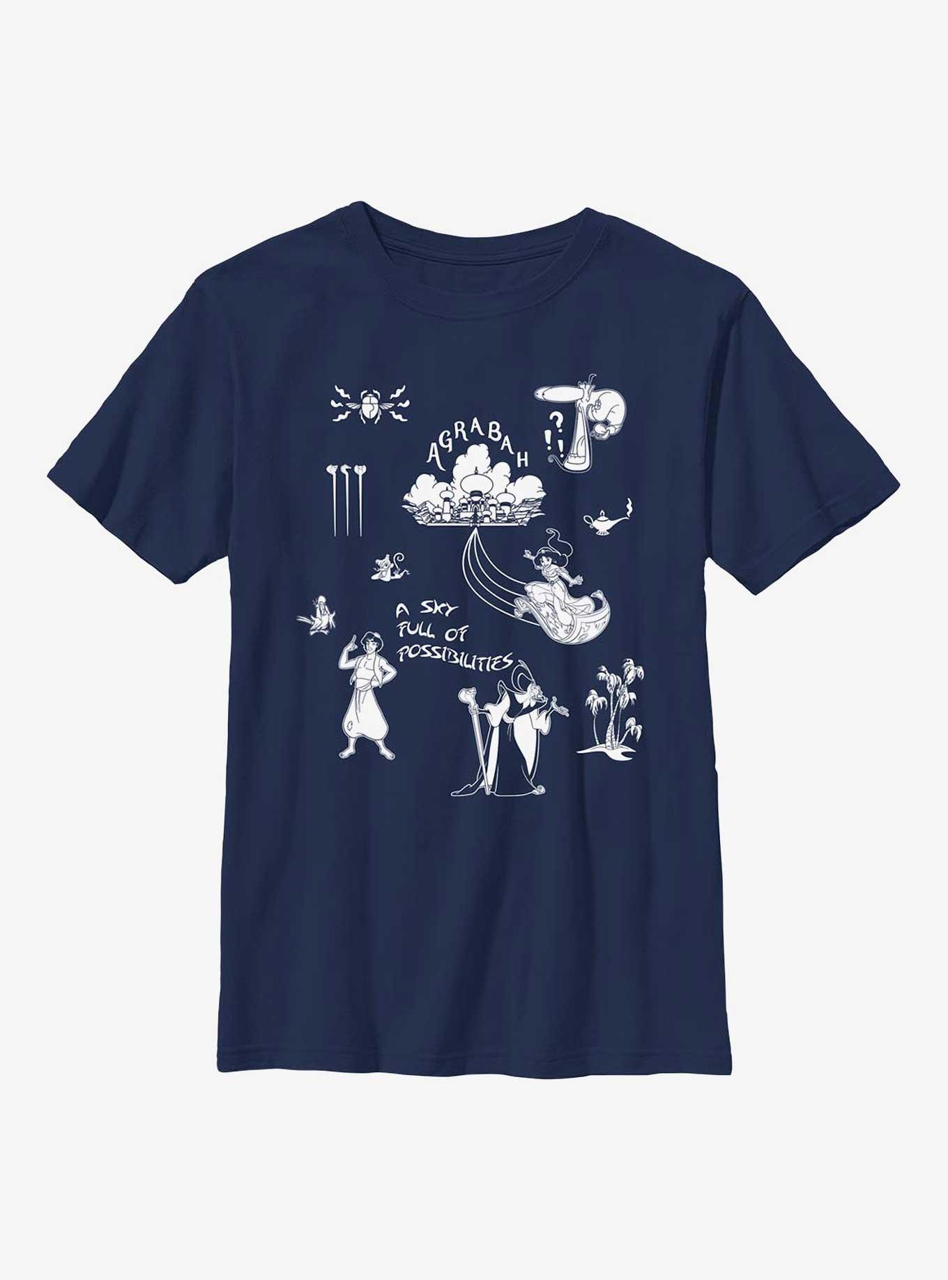 Disney Princesses Aladdin Things Youth T-Shirt