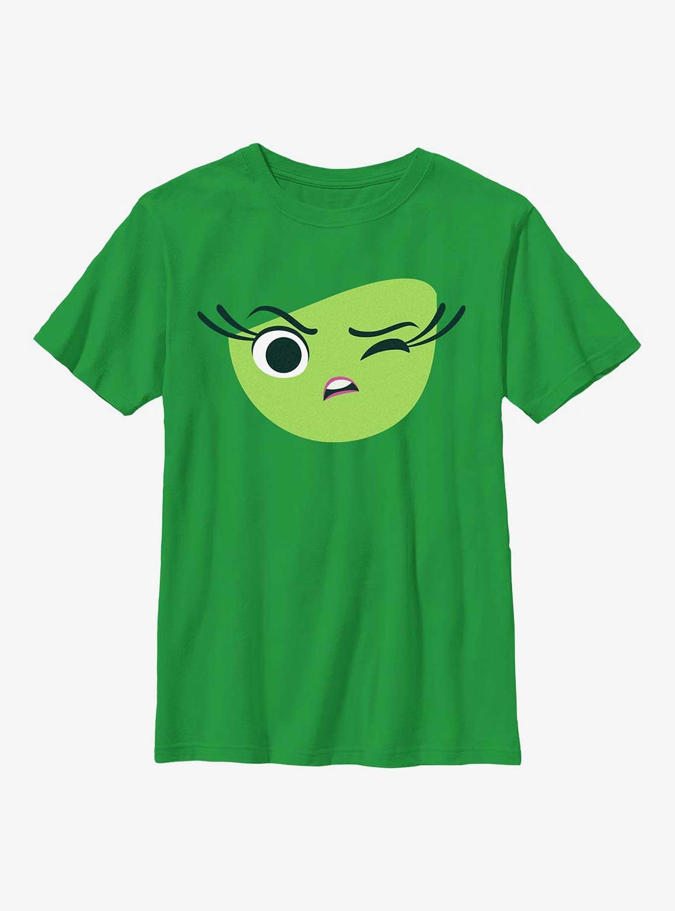 Inside Out Disgust Face Youth T-Shirt, KELLY, hi-res
