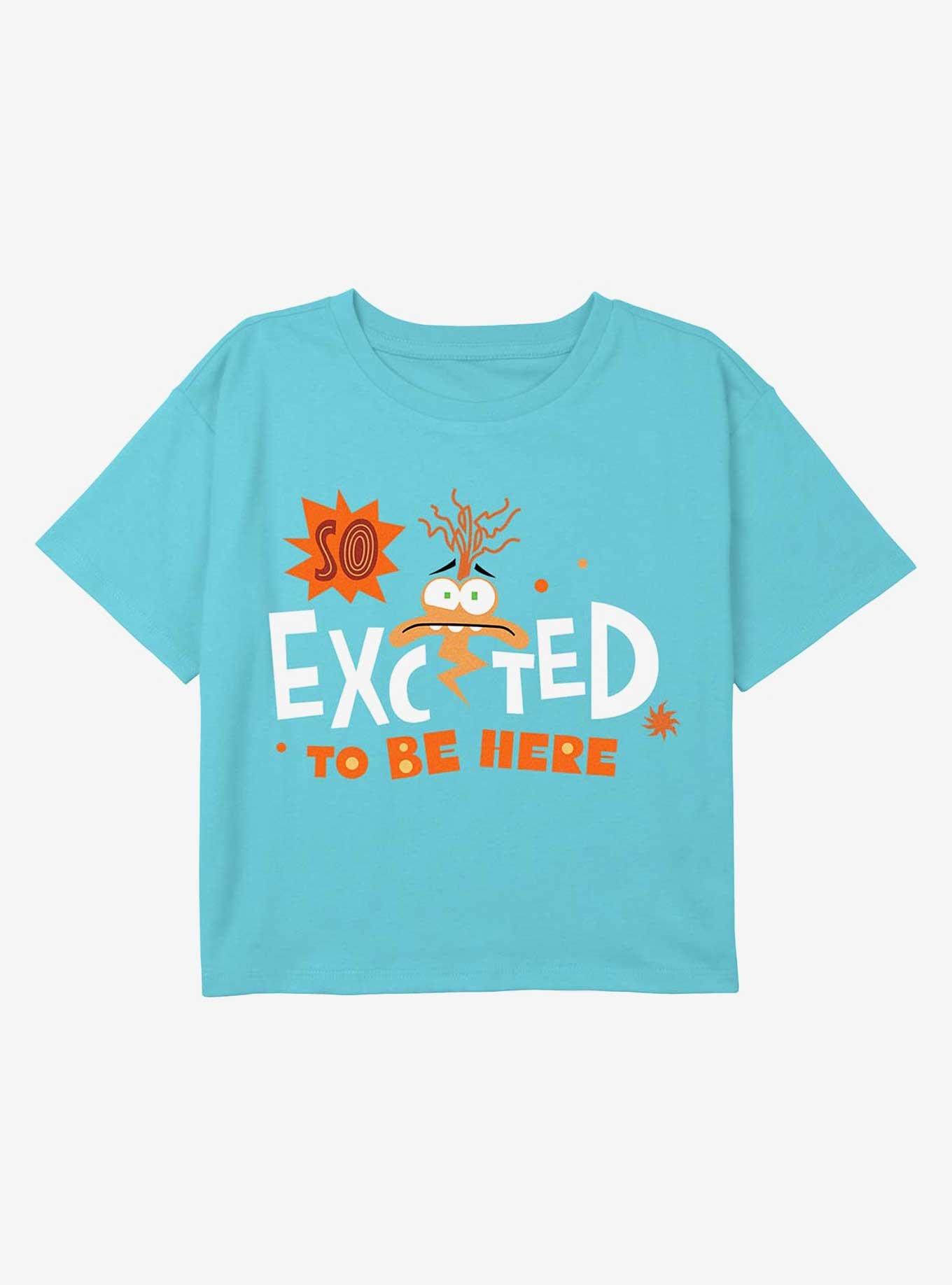 Inside Out 2 So Excited To Be Here Youth Girls Boxy Crop T-Shirt, , hi-res