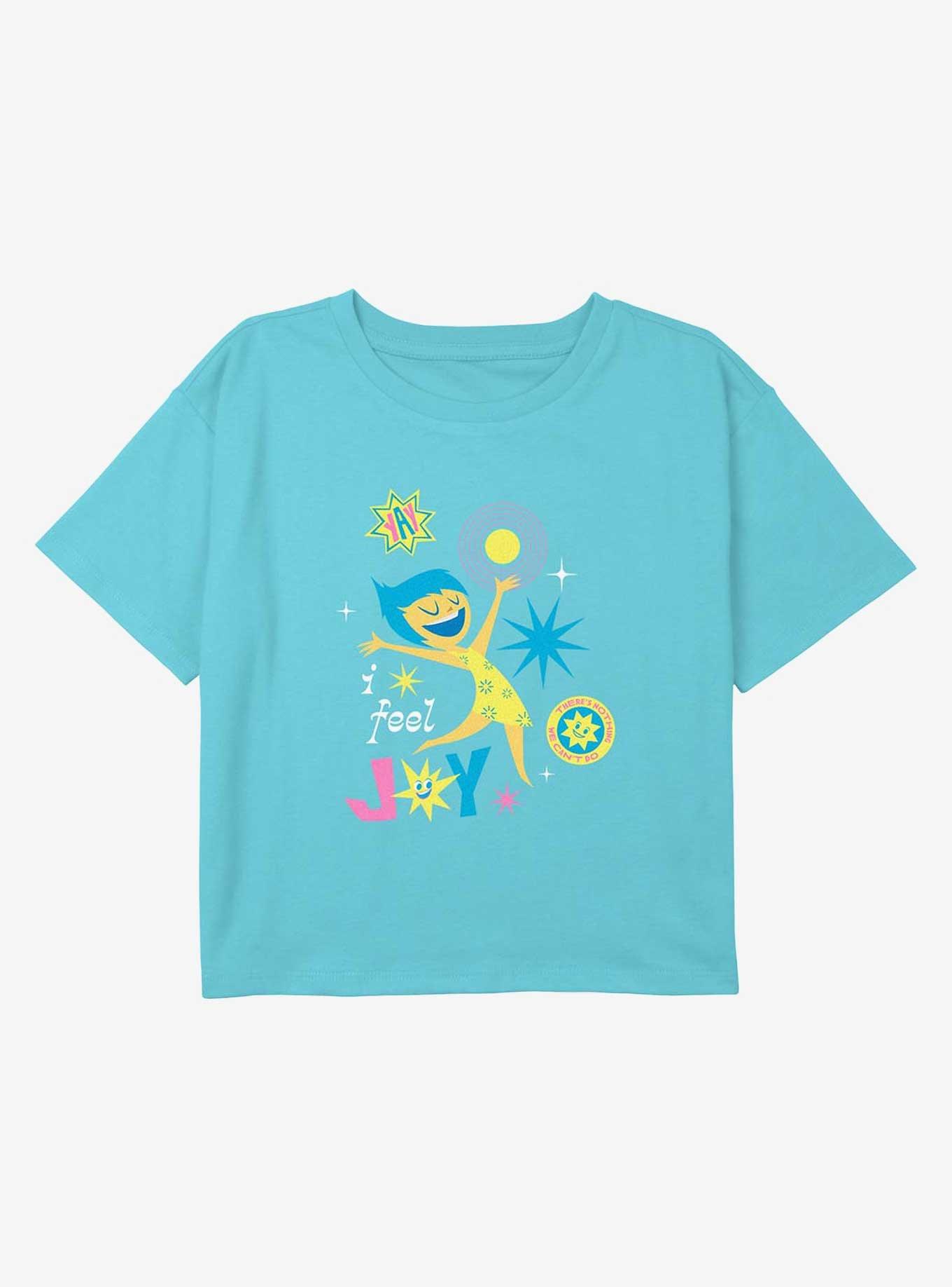 Inside Out 2 I Feel Joy Youth Girls Boxy Crop T-Shirt, , hi-res