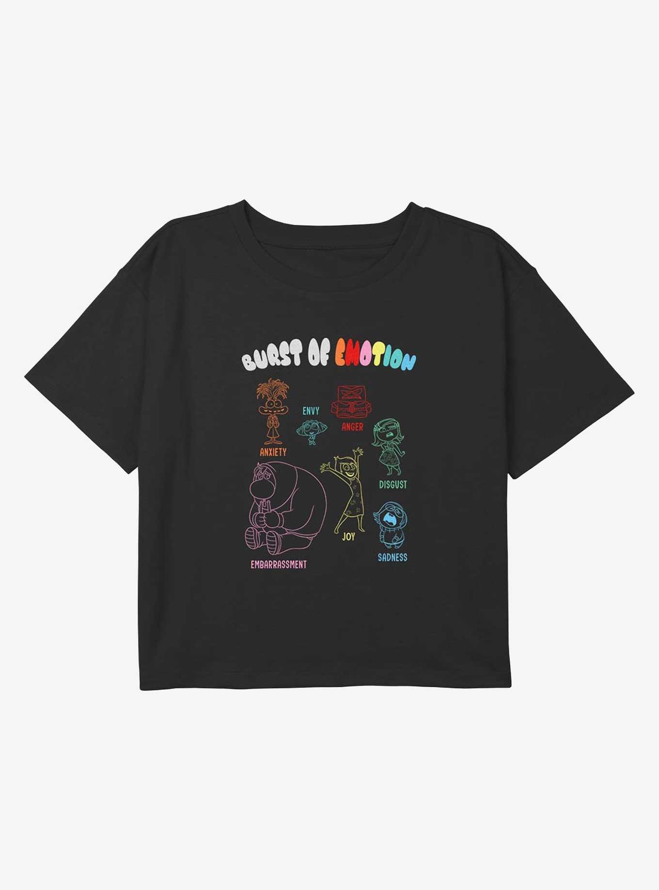 Inside Out 2 Burst Of Emotion Youth Girls Boxy Crop T-Shirt, , hi-res