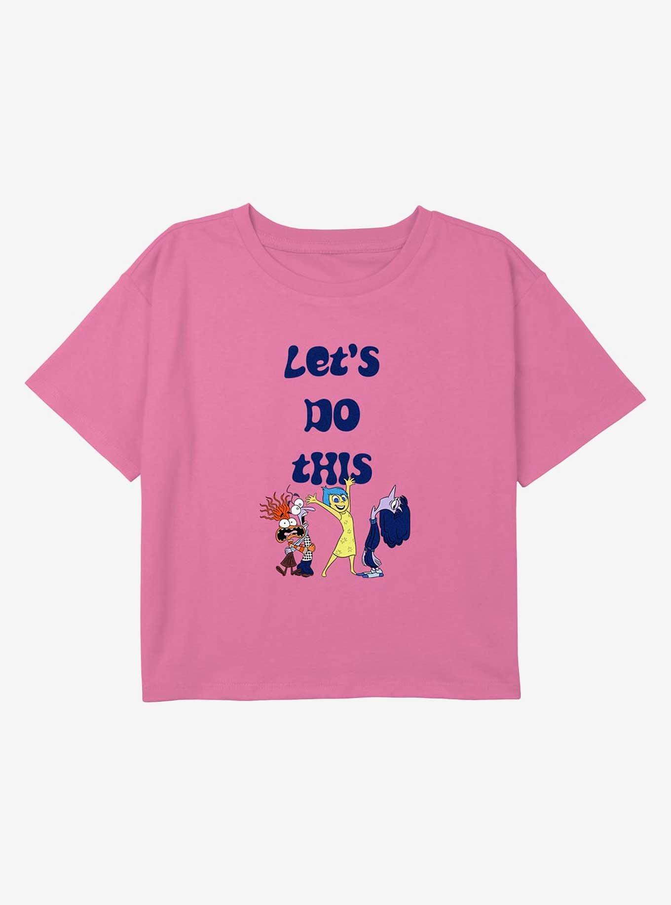 Inside Out 2 Lets Do This Youth Girls Boxy Crop T-Shirt, , hi-res