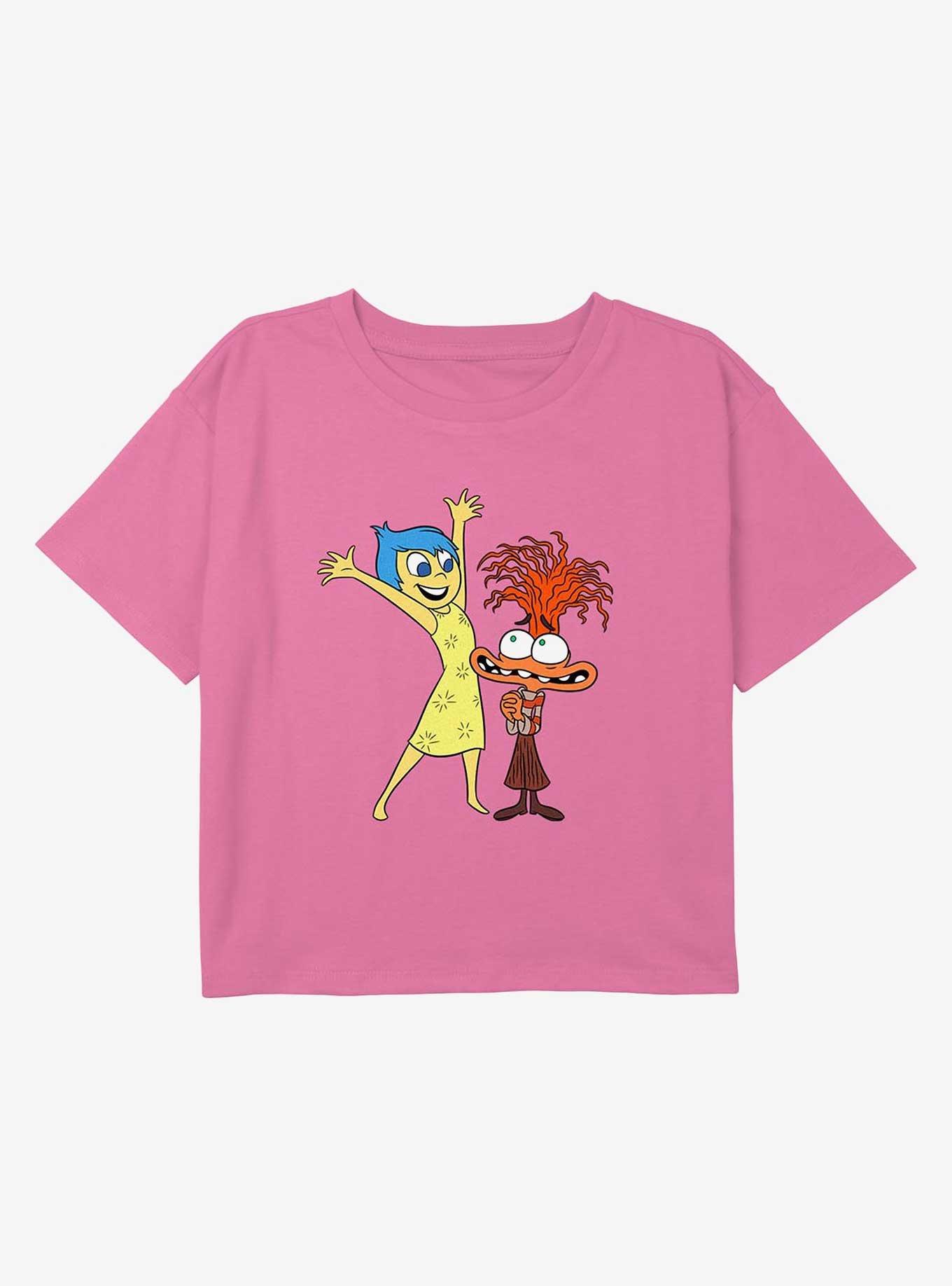 Inside Out 2 Joy And Anxiety Youth Girls Boxy Crop T-Shirt, , hi-res