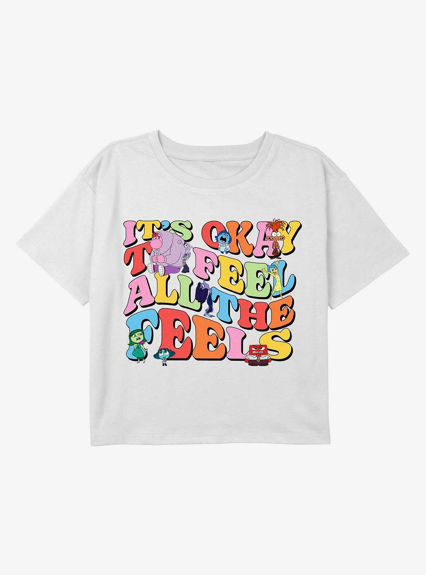 Inside Out 2 Feel Everything Youth Girls Boxy Crop T-Shirt, , hi-res