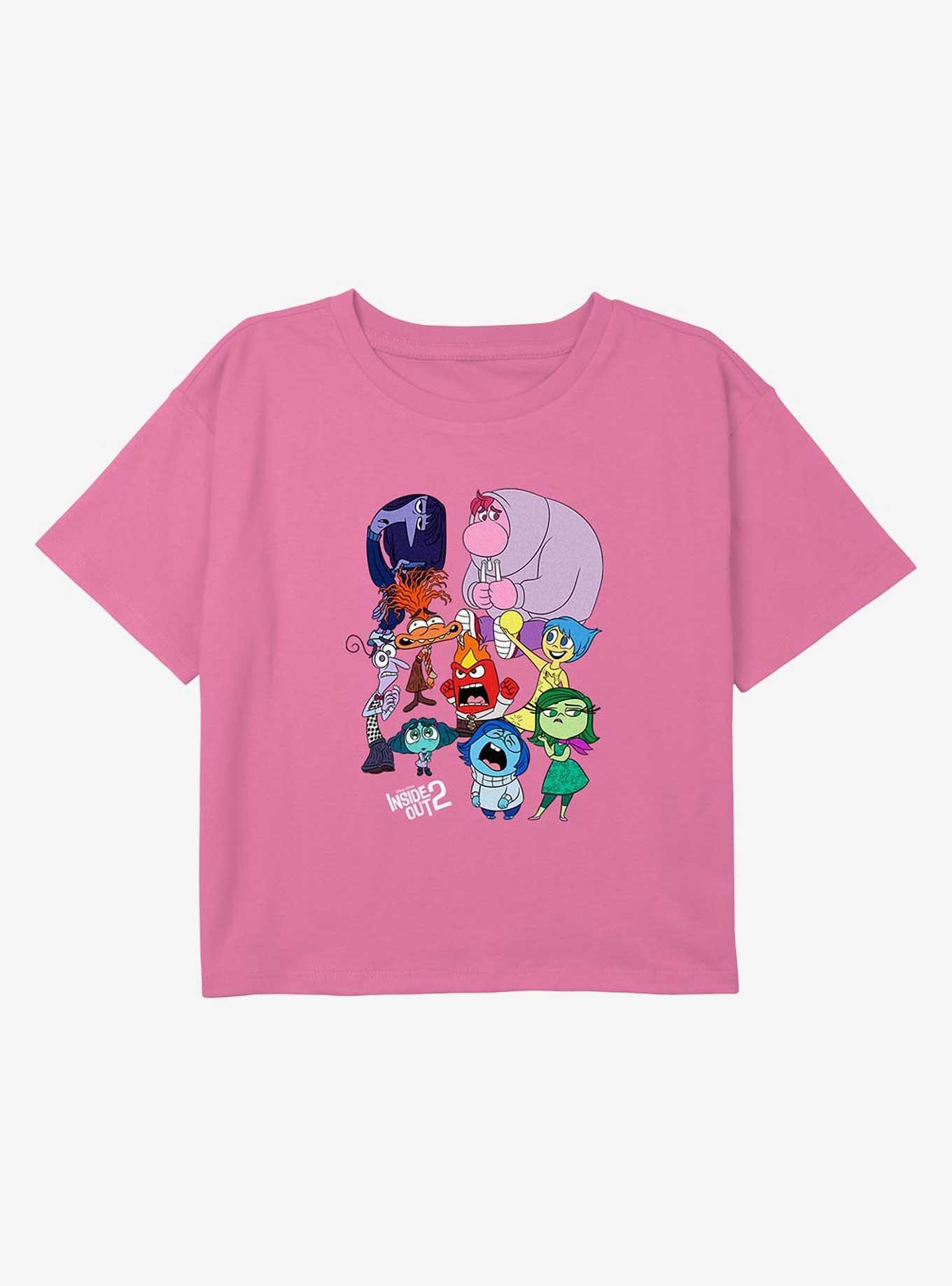 Inside Out 2 Emotions Group Logo Youth Girls Boxy Crop T-Shirt, , hi-res