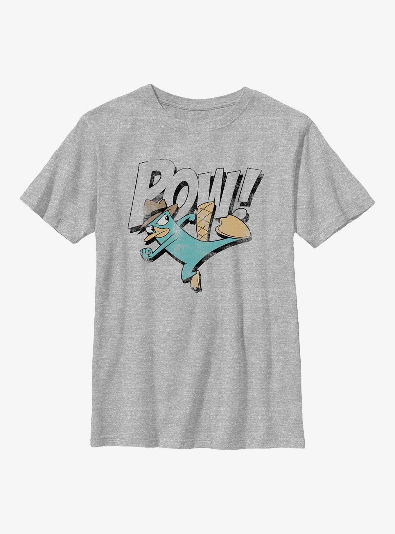Phineas And Ferb Flying Agent Youth T-Shirt, ATH HTR, hi-res