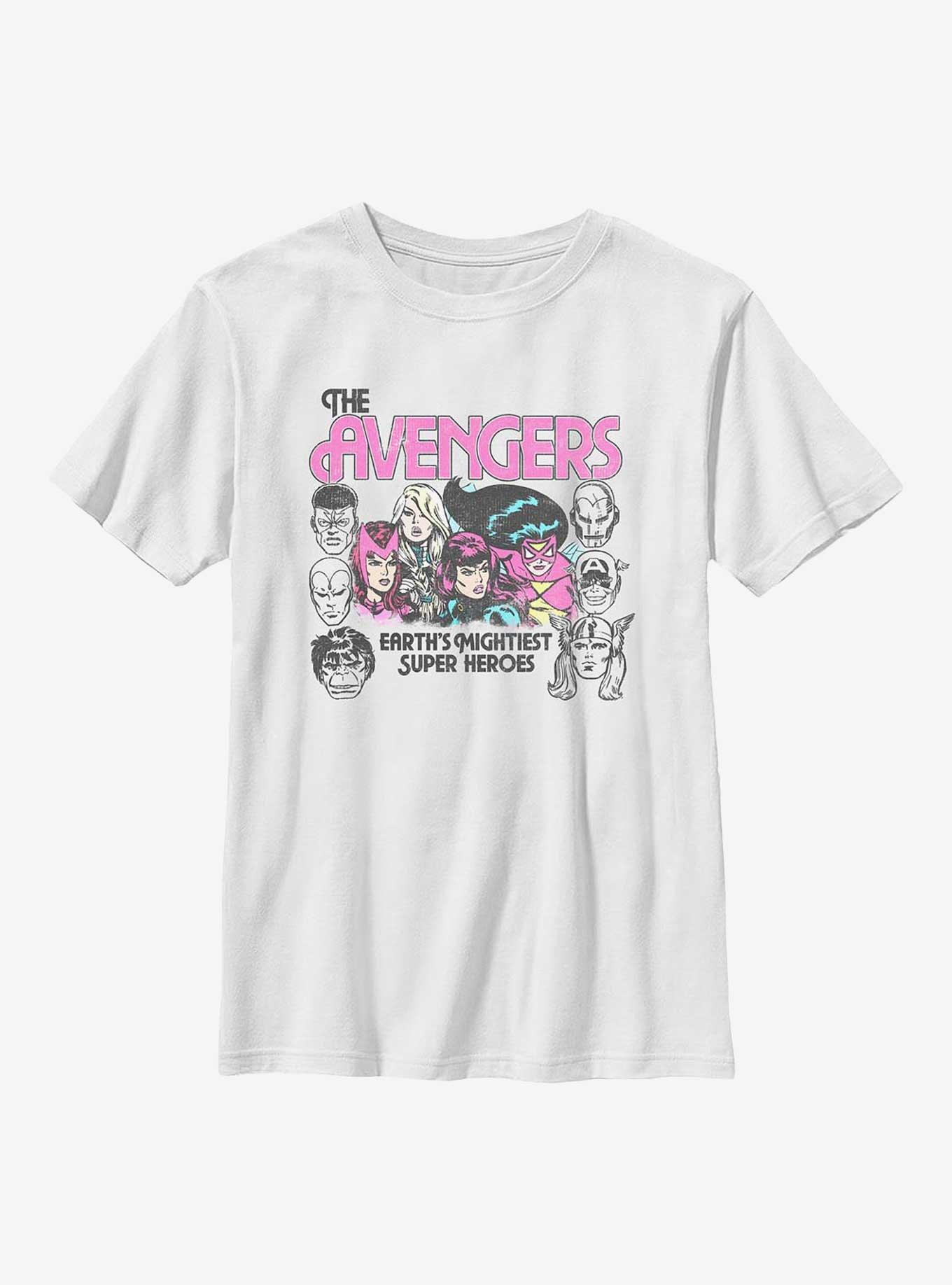 Marvel Avengers Group Youth T-Shirt, WHITE, hi-res