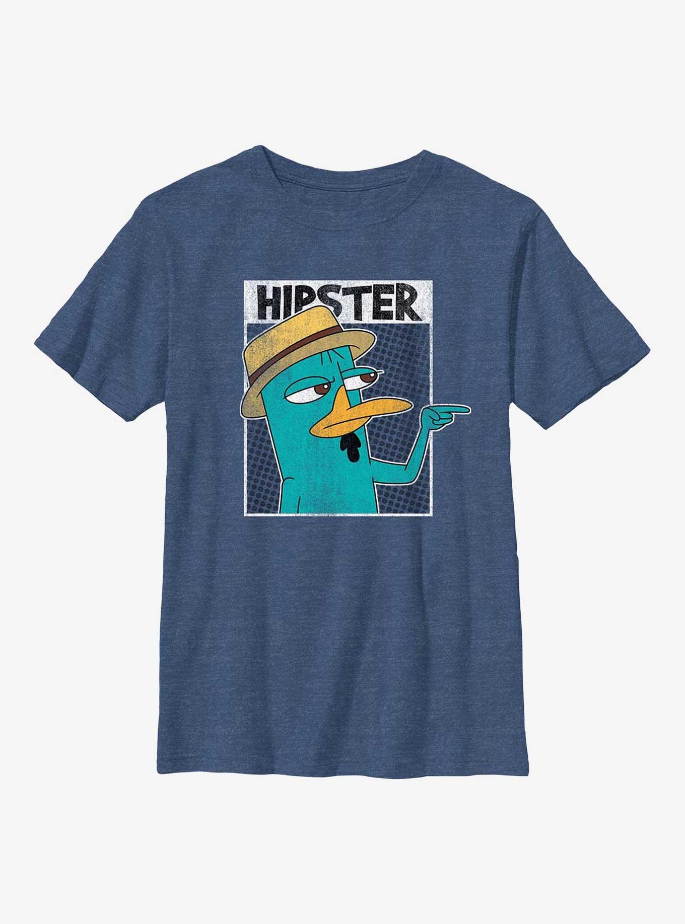 Phineas And Ferb Hipster Perry Youth T-Shirt, , hi-res