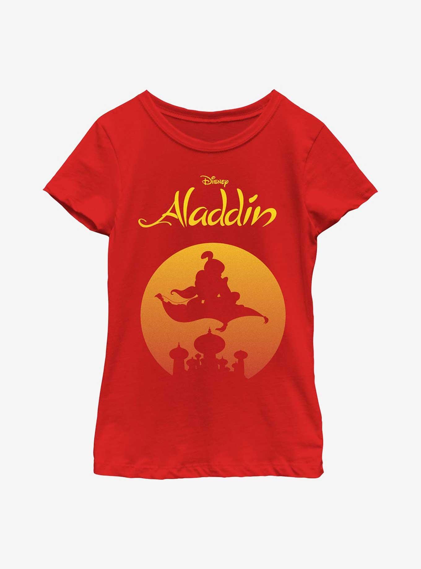 Disney Princesses Aladdin Silhouette Youth Girls T-Shirt, , hi-res