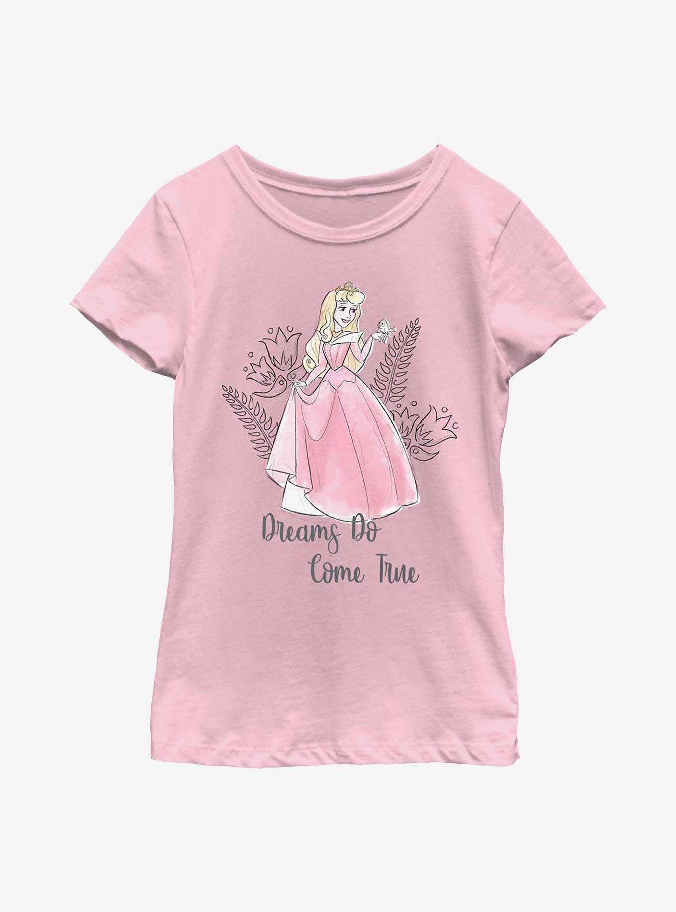 Disney Princesses Aurora Dreams Come True Youth Girls T-Shirt, , hi-res