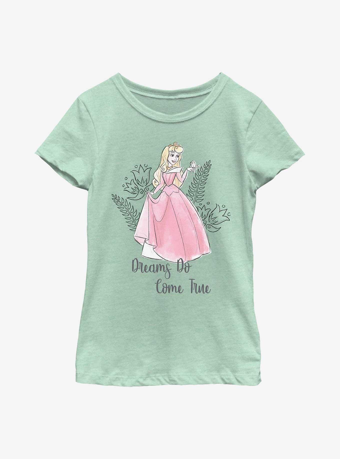 Disney Princesses Aurora Dreams Come True Youth Girls T-Shirt, , hi-res