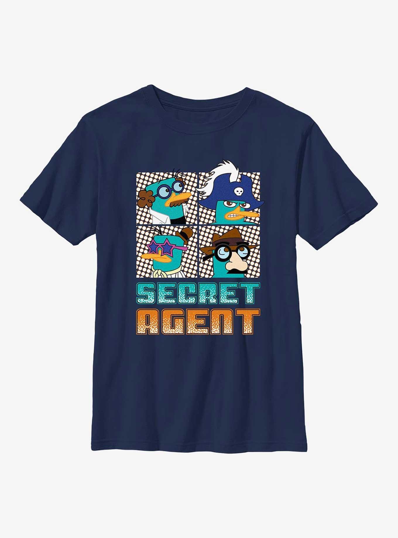 Phineas And Ferb Pop Agent Youth T-Shirt, NAVY, hi-res