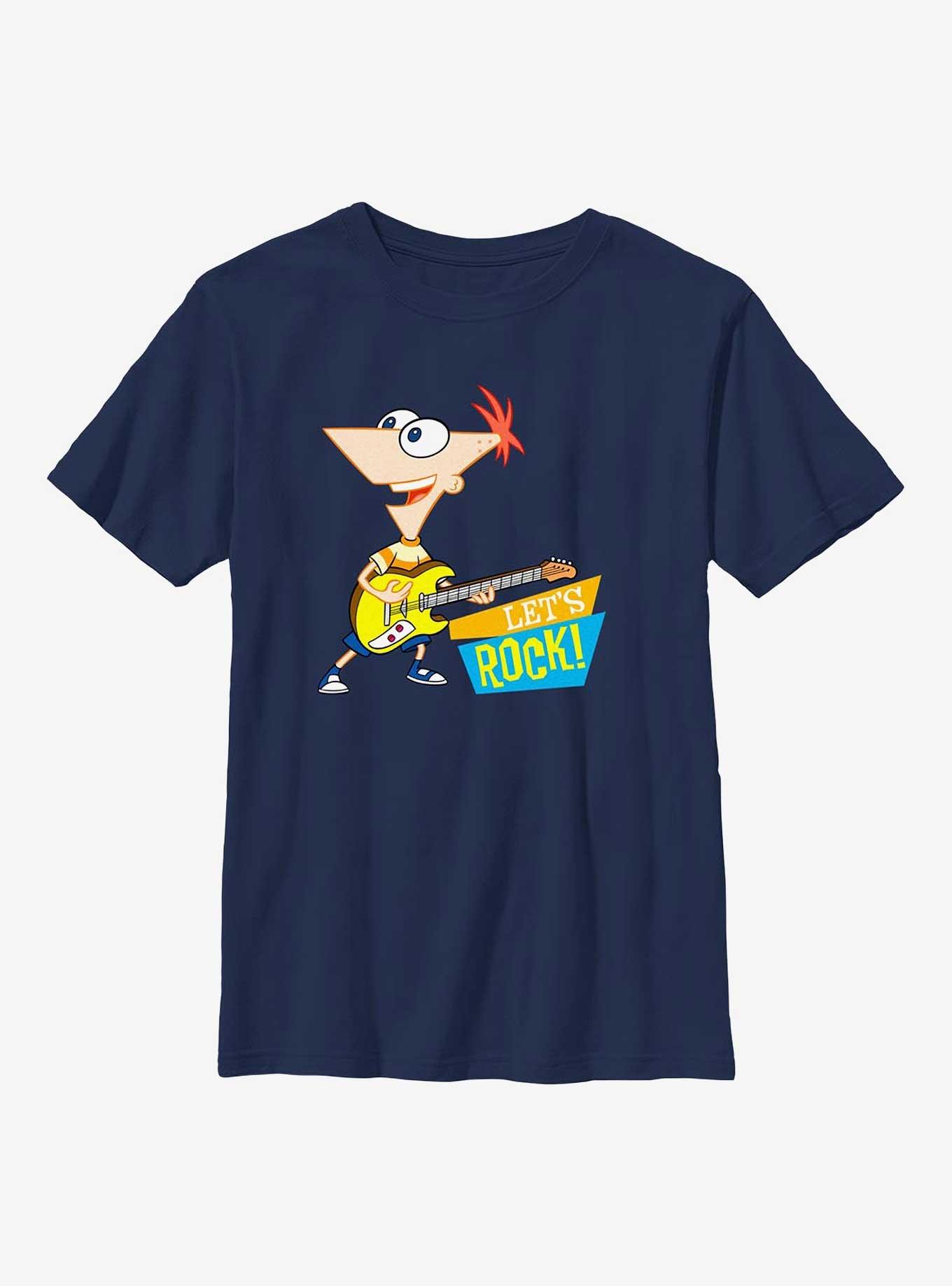 Phineas And Ferb Rock On Phineas Youth T-Shirt, , hi-res