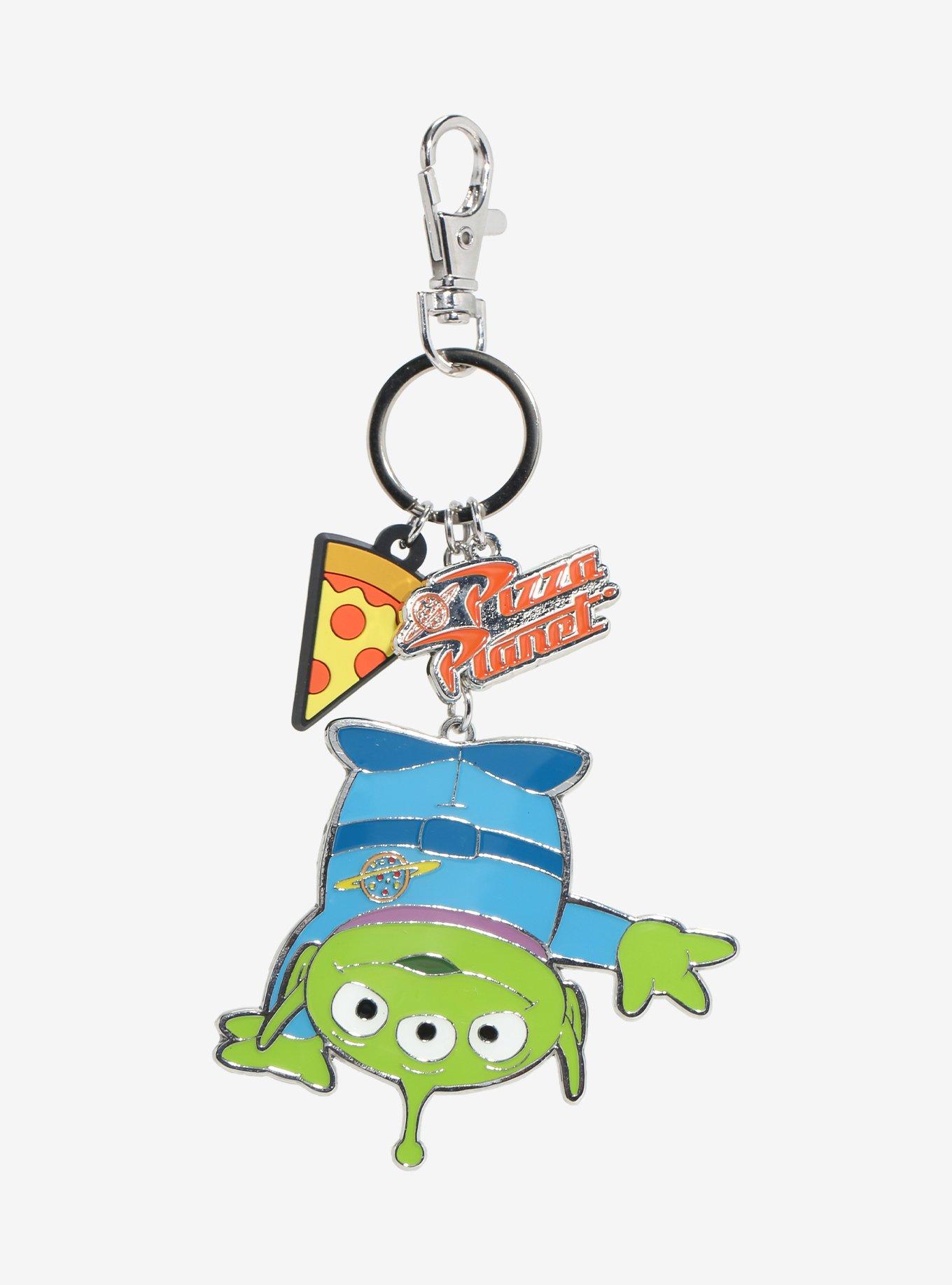 Disney Pixar Toy Story Alien Pizza Planet Multi Charm Keychain — BoxLunch Exclusive, , hi-res