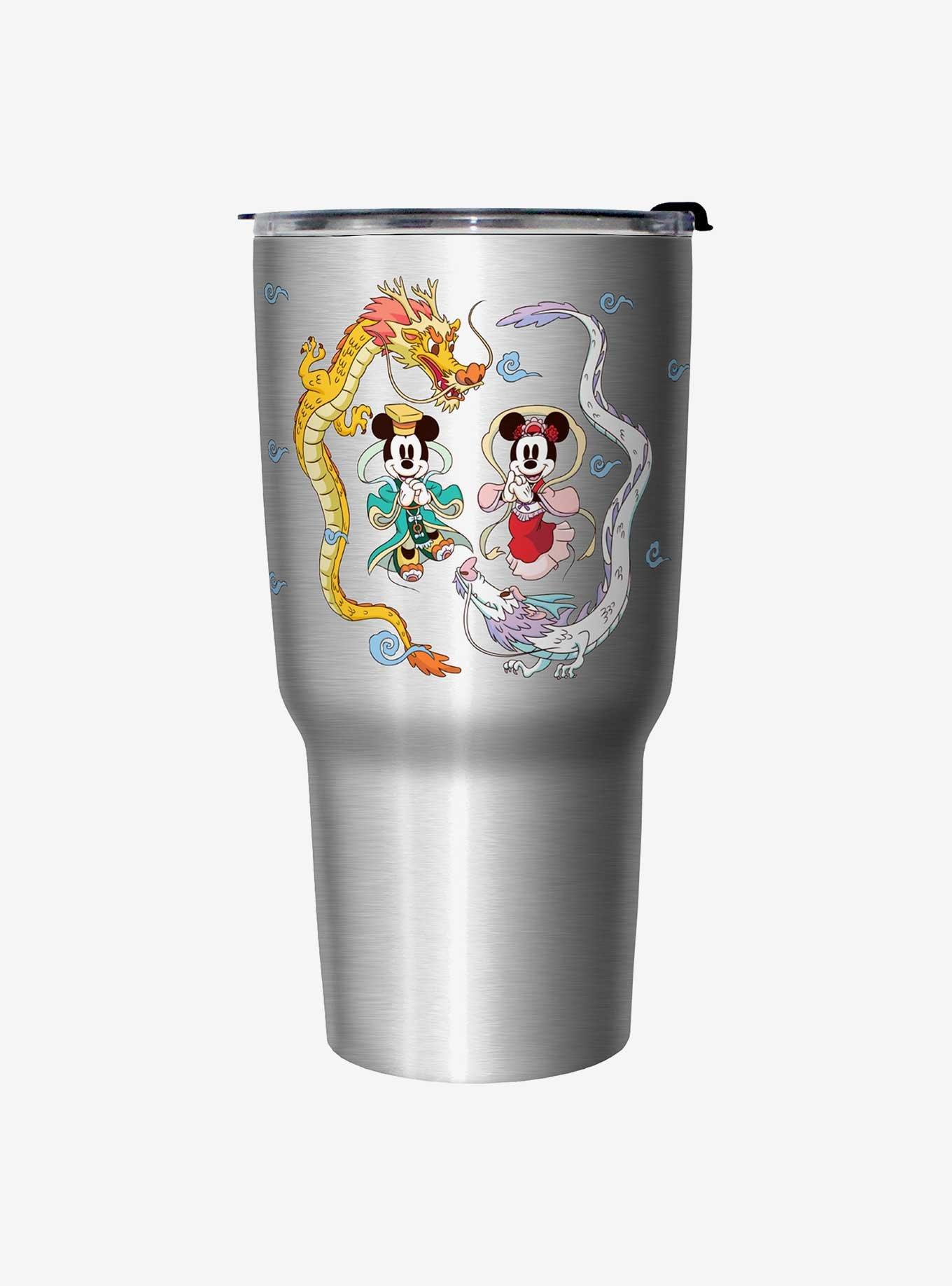 Disney Mickey Mouse Mickey Minnie And Dragons Travel Mug, , hi-res