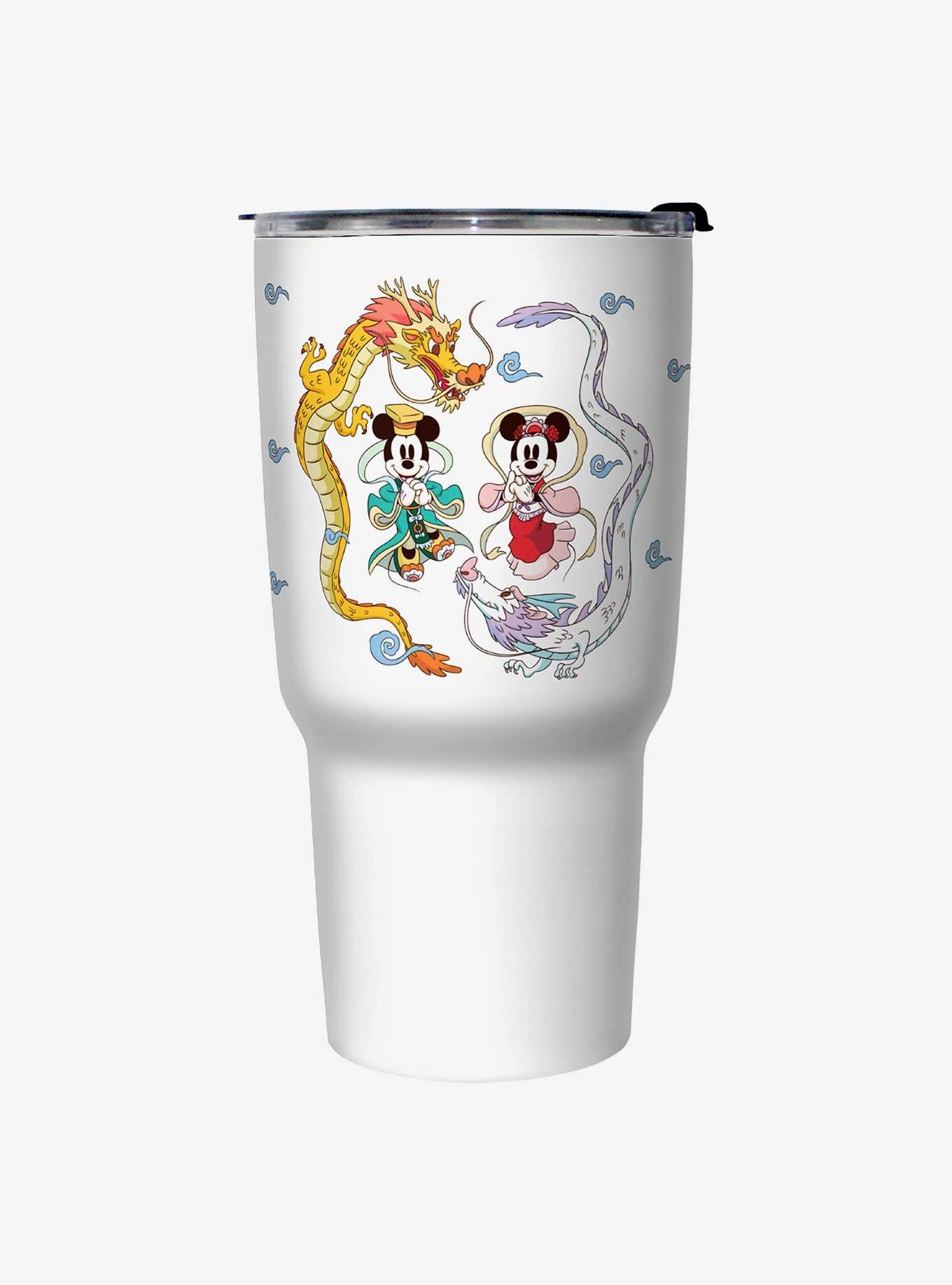 Disney Mickey Mouse Mickey Minnie And Dragons Travel Mug, , hi-res