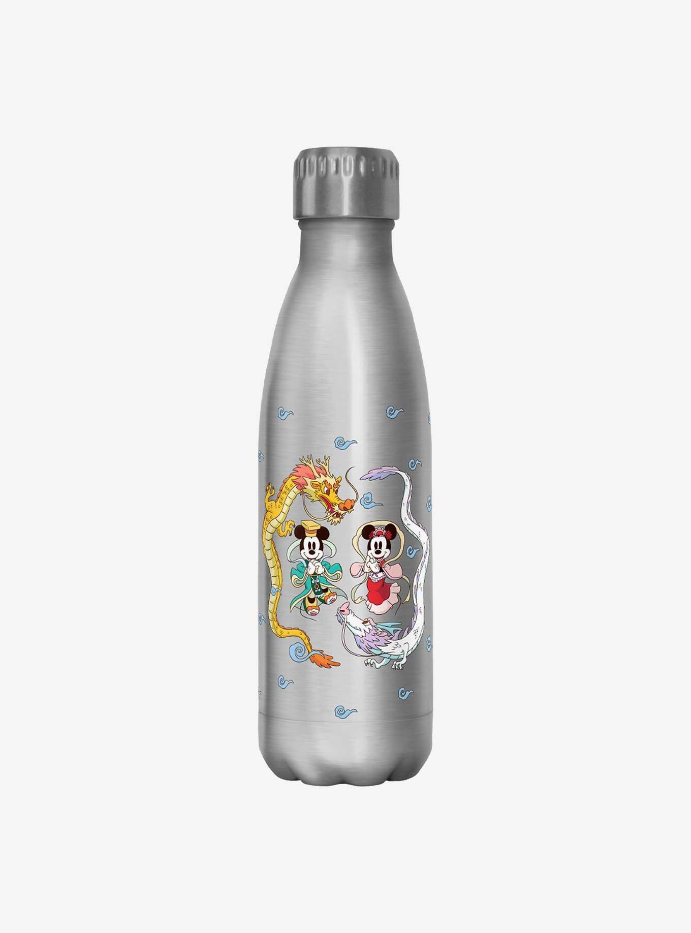 Disney Mickey Mouse Mickey Minnie And Dragons Water Bottle, , hi-res