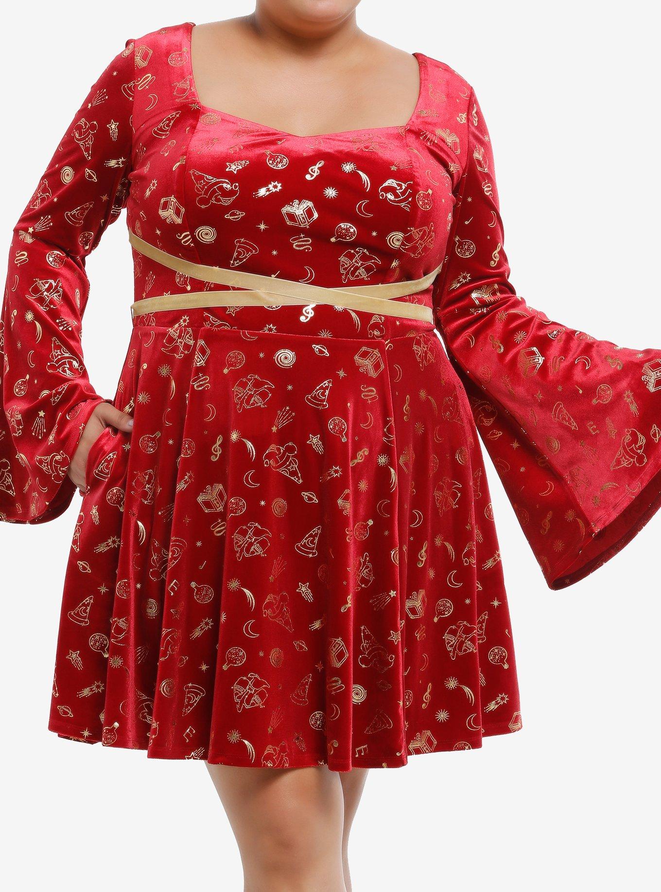 Her Universe Disney Fantasia The Sorcerer's Apprentice Mickey Mouse Dress Plus Size, , hi-res