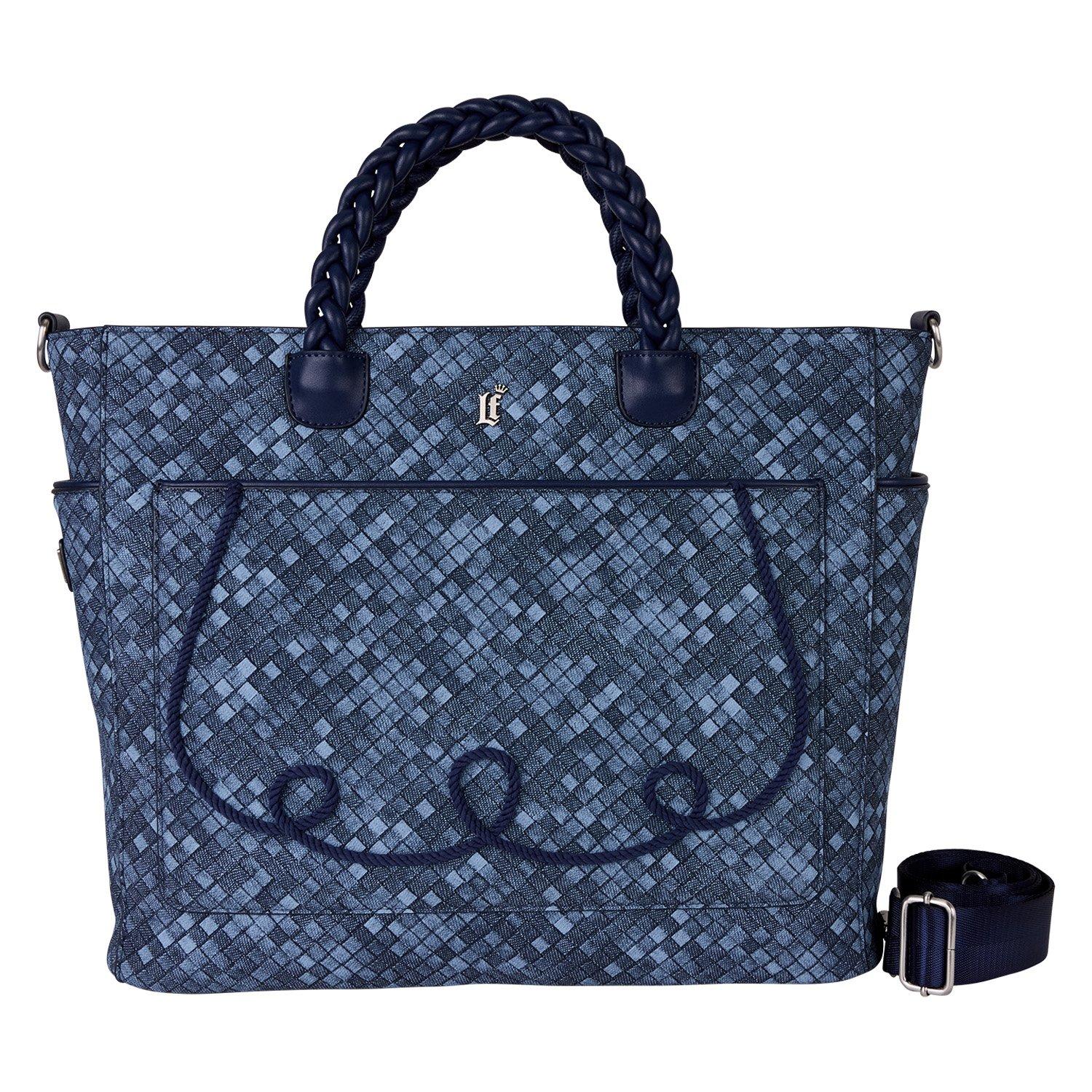 Loungefly Woven Faux Denim Convertible Tote Bag, , hi-res