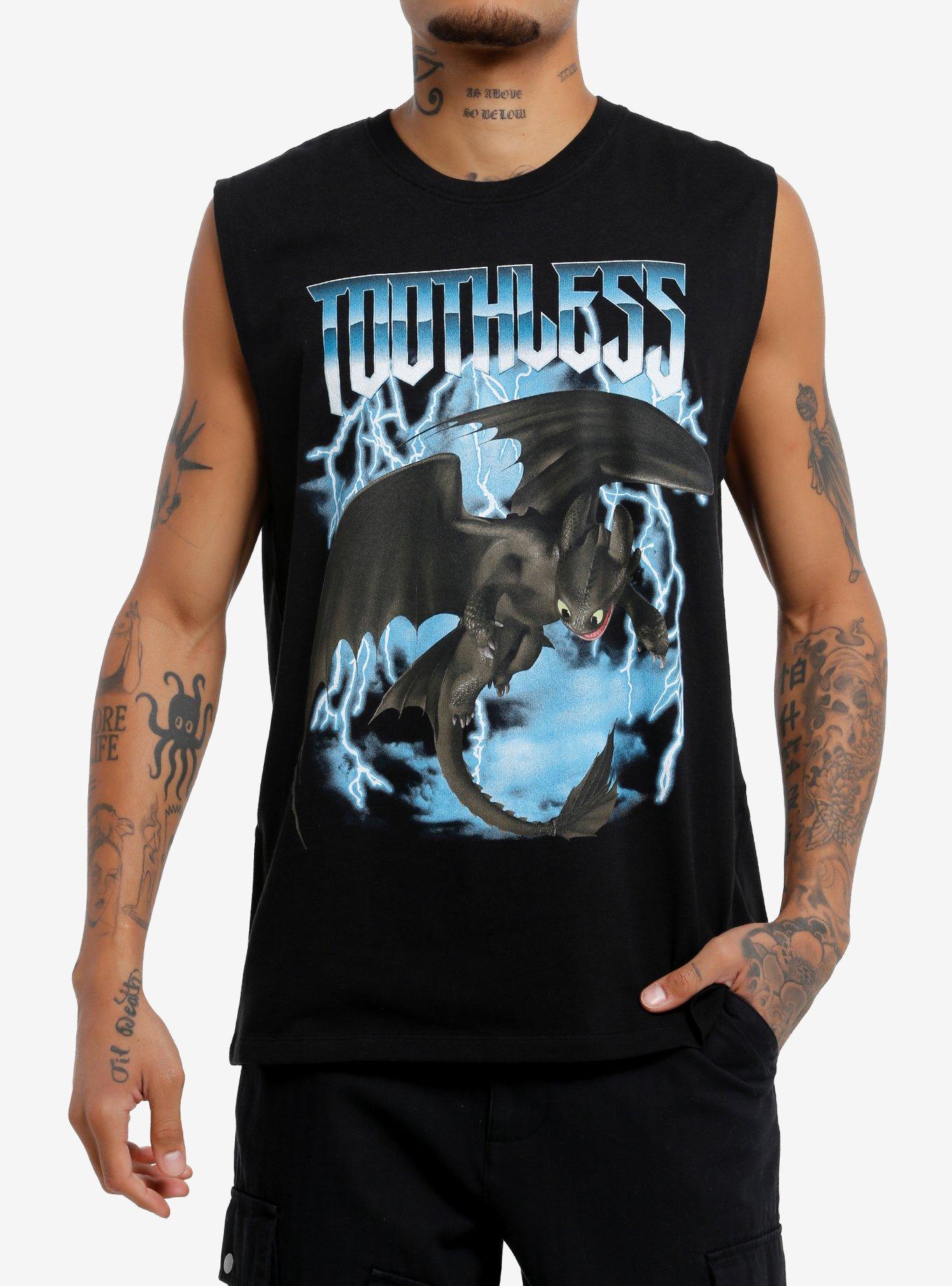 How To Train Your Dragon Toothless Metal Muscle Tank Top, , hi-res