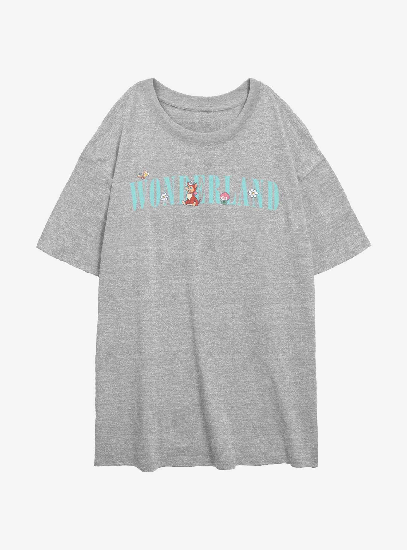 Disney Alice In Wonderland Dinah Womens Oversized T-Shirt, ATH HTR, hi-res