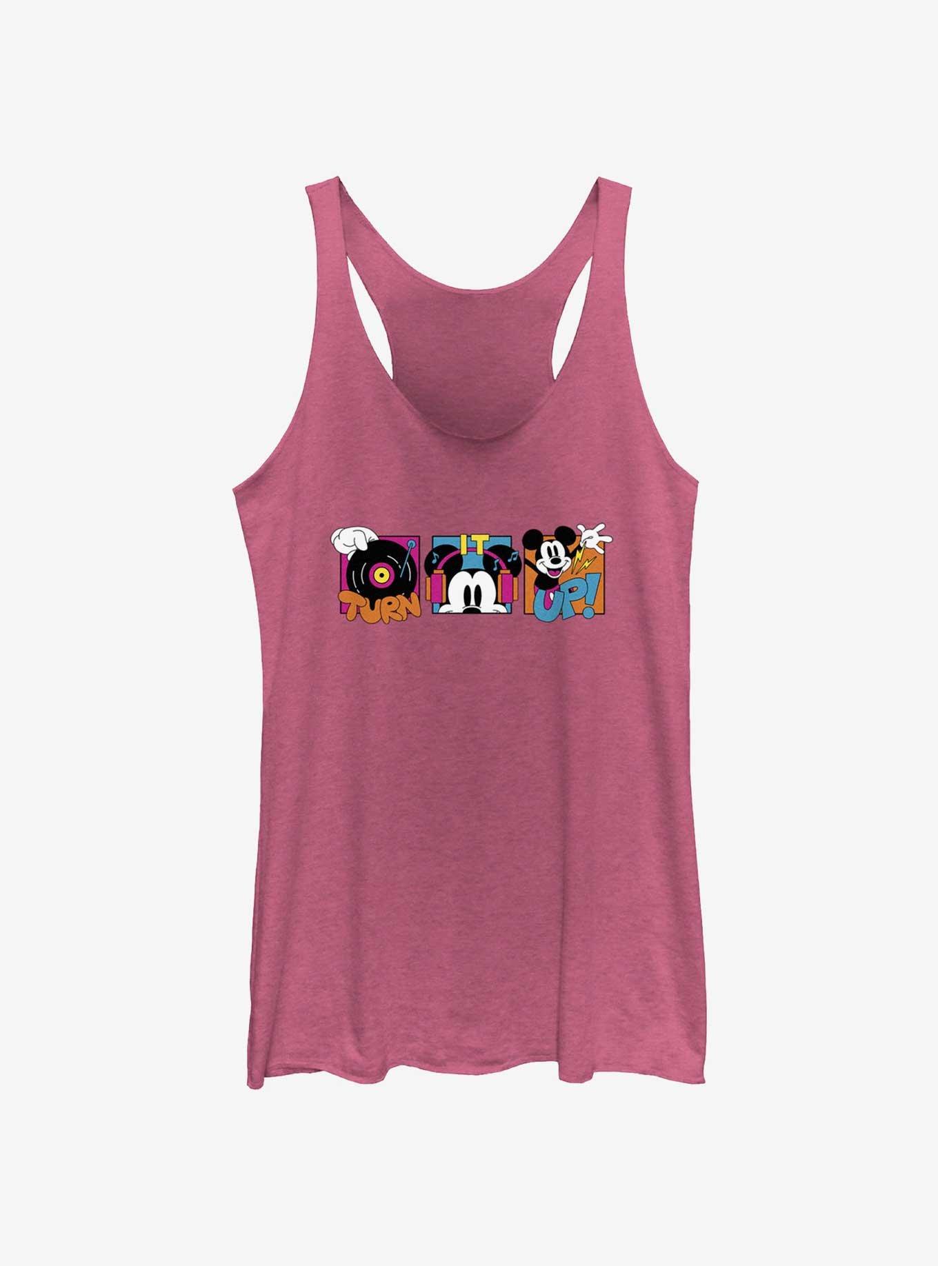 Disney Mickey Mouse Turn It Up Womens Tank Top, PINK HTR, hi-res