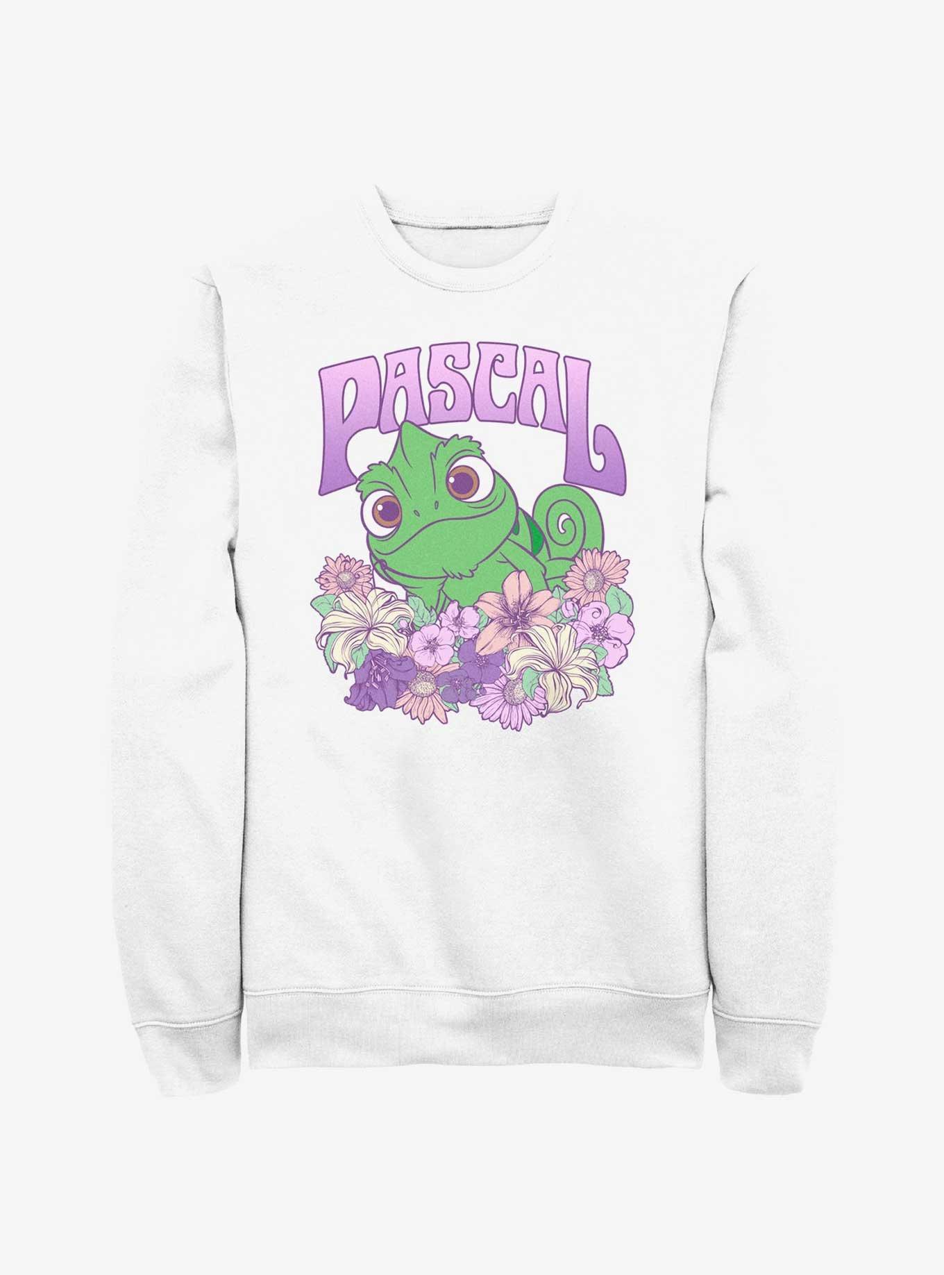 Disney Tangled Flowery Pascal Sweatshirt, WHITE, hi-res