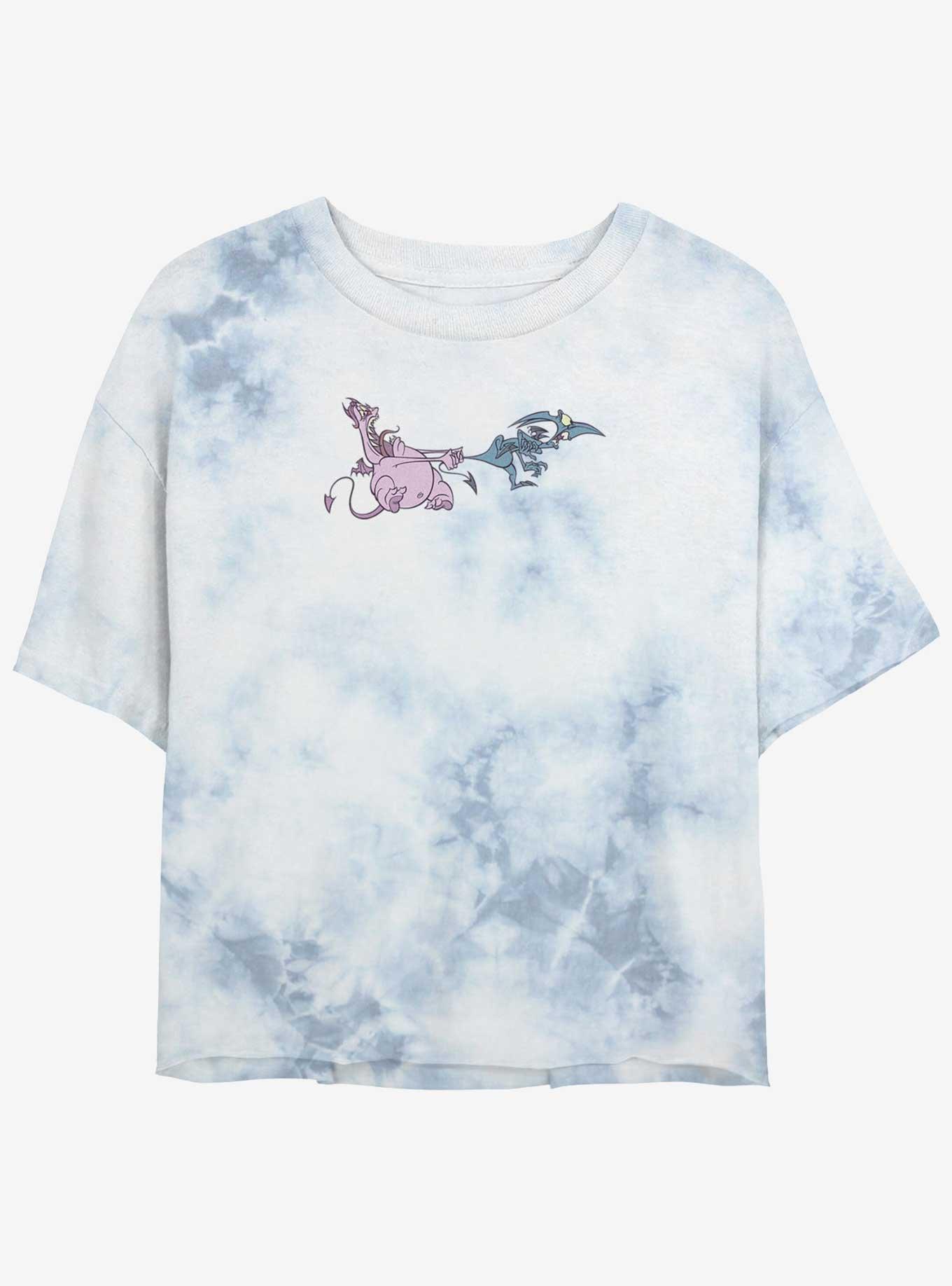 Disney Hercules Pain And Panic Tie Dye Crop Womens T-Shirt, WHITEBLUE, hi-res