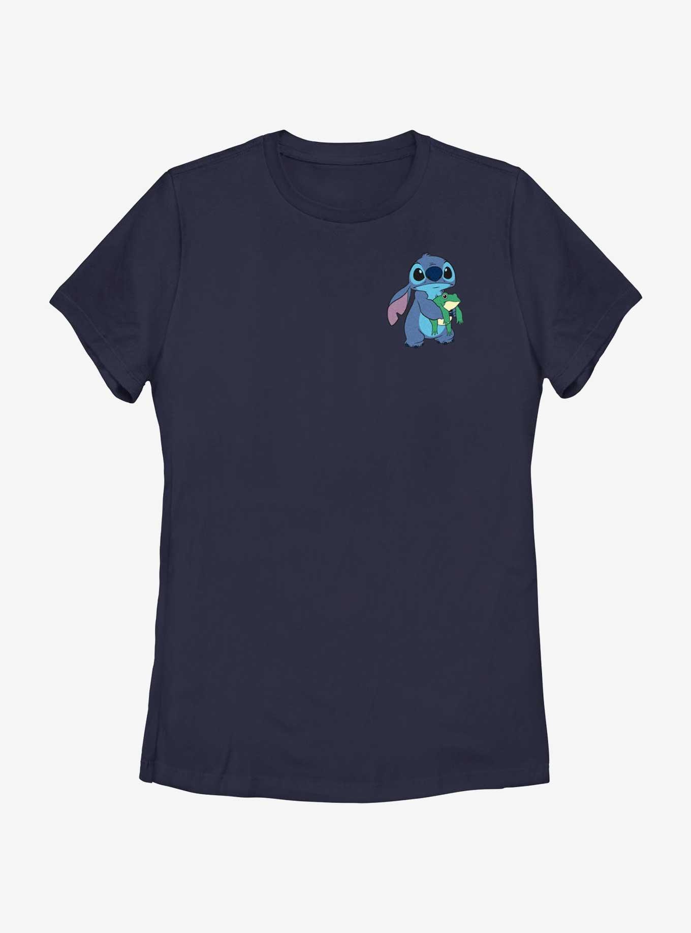 Disney Lilo & Stitch With Froggie Pocket Womens T-Shirt, NAVY, hi-res