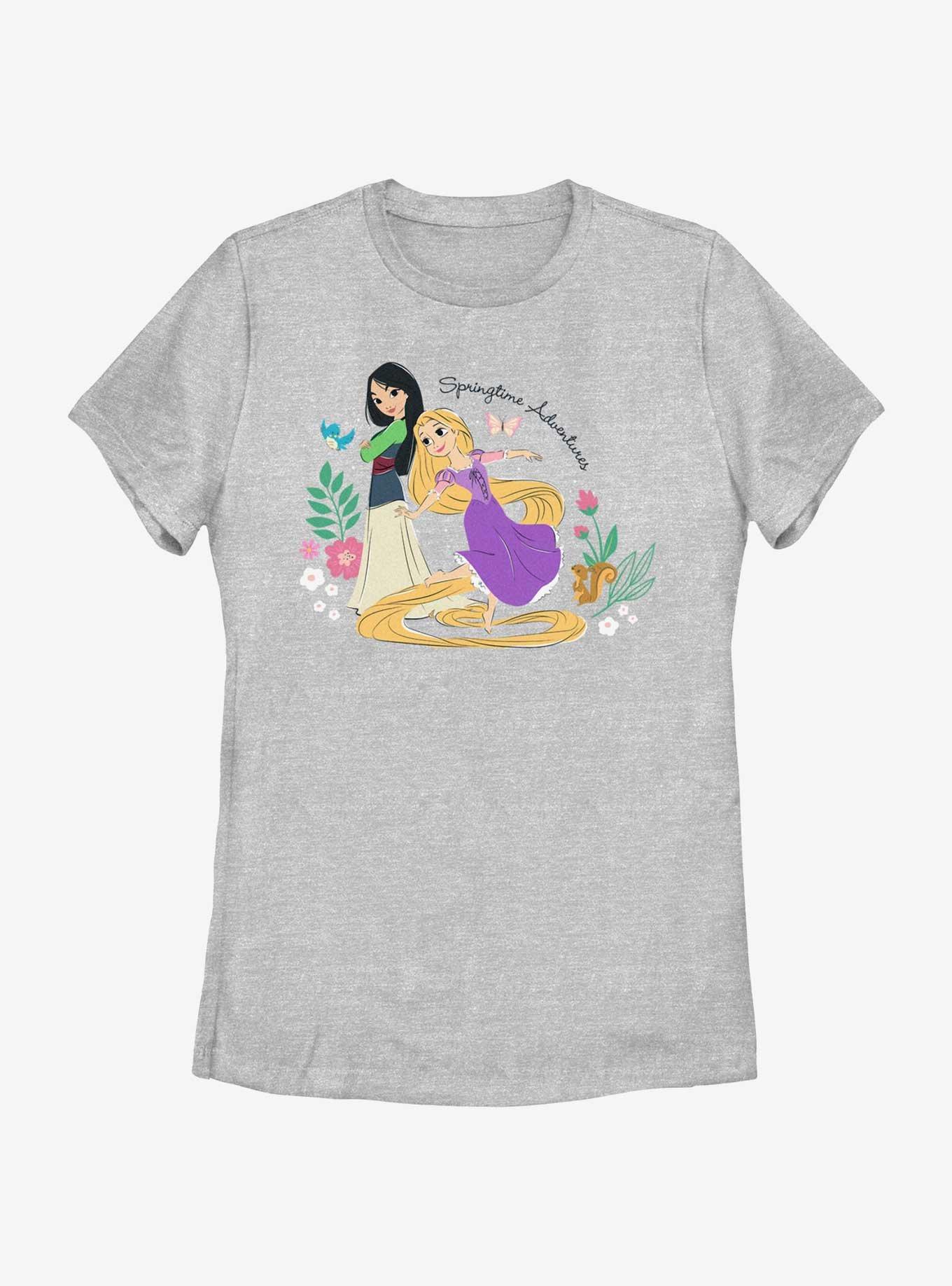 Disney Princesses Springtime Adventures Womens T-Shirt, ATH HTR, hi-res