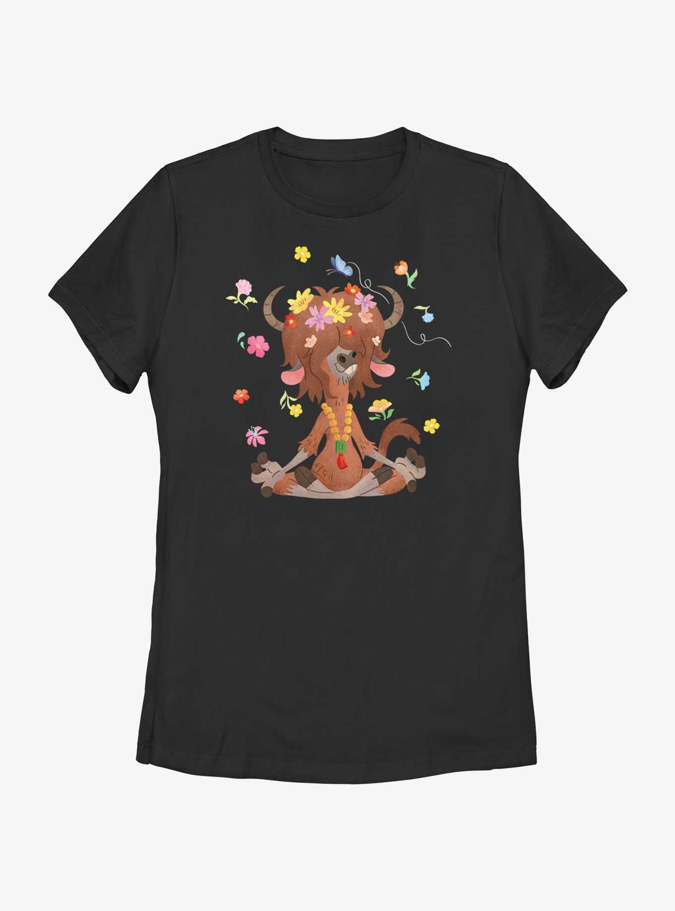Disney Pixar Zootopia Meditate In Bloom Womens T-Shirt, BLACK, hi-res