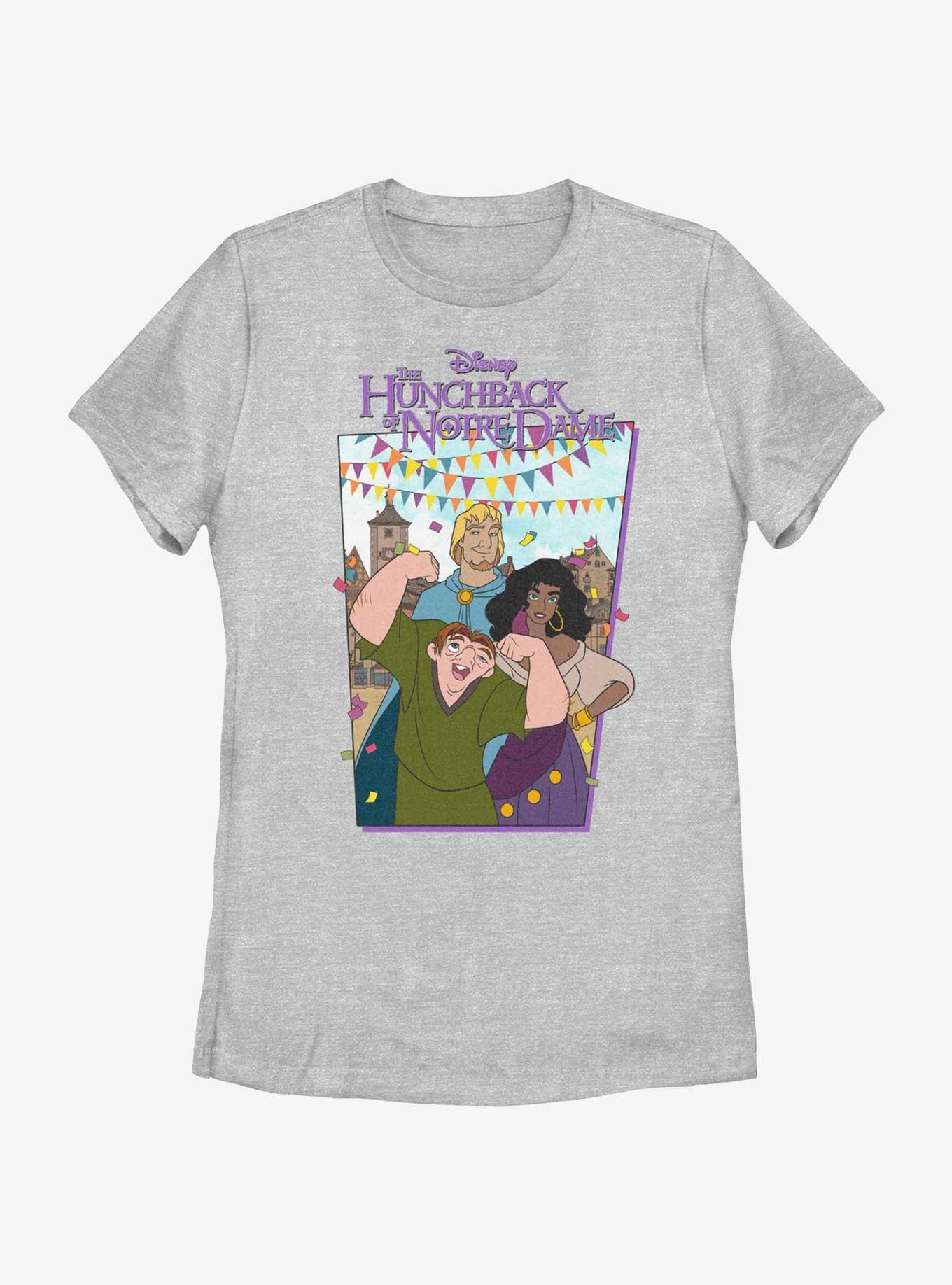 Disney The Hunchback of Notre Dame Group Poster Womens T-Shirt, ATH HTR, hi-res