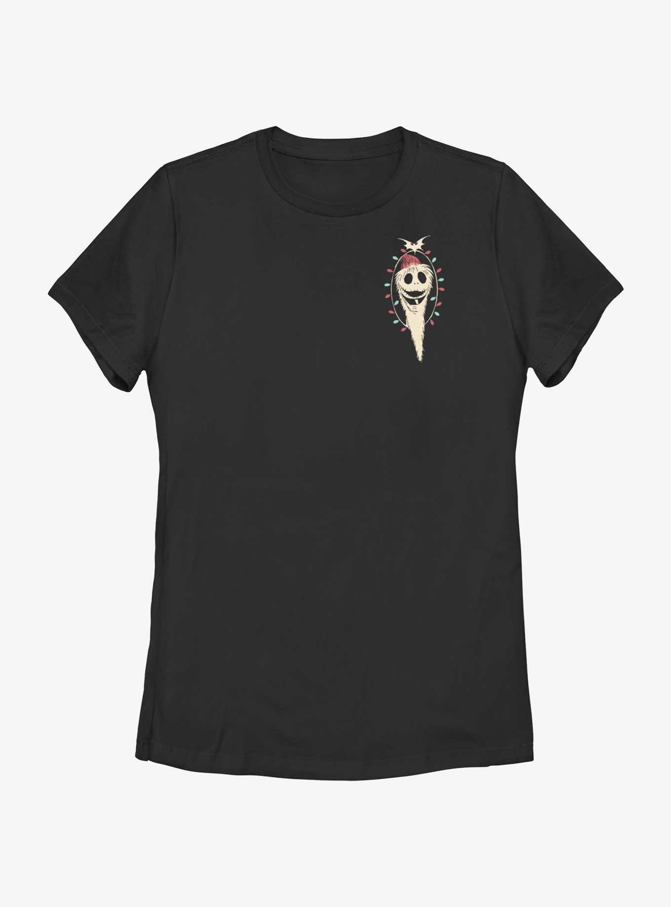 Disney The Nightmare Before Christmas Santa Jack Lights Pocket Womens T-Shirt, BLACK, hi-res
