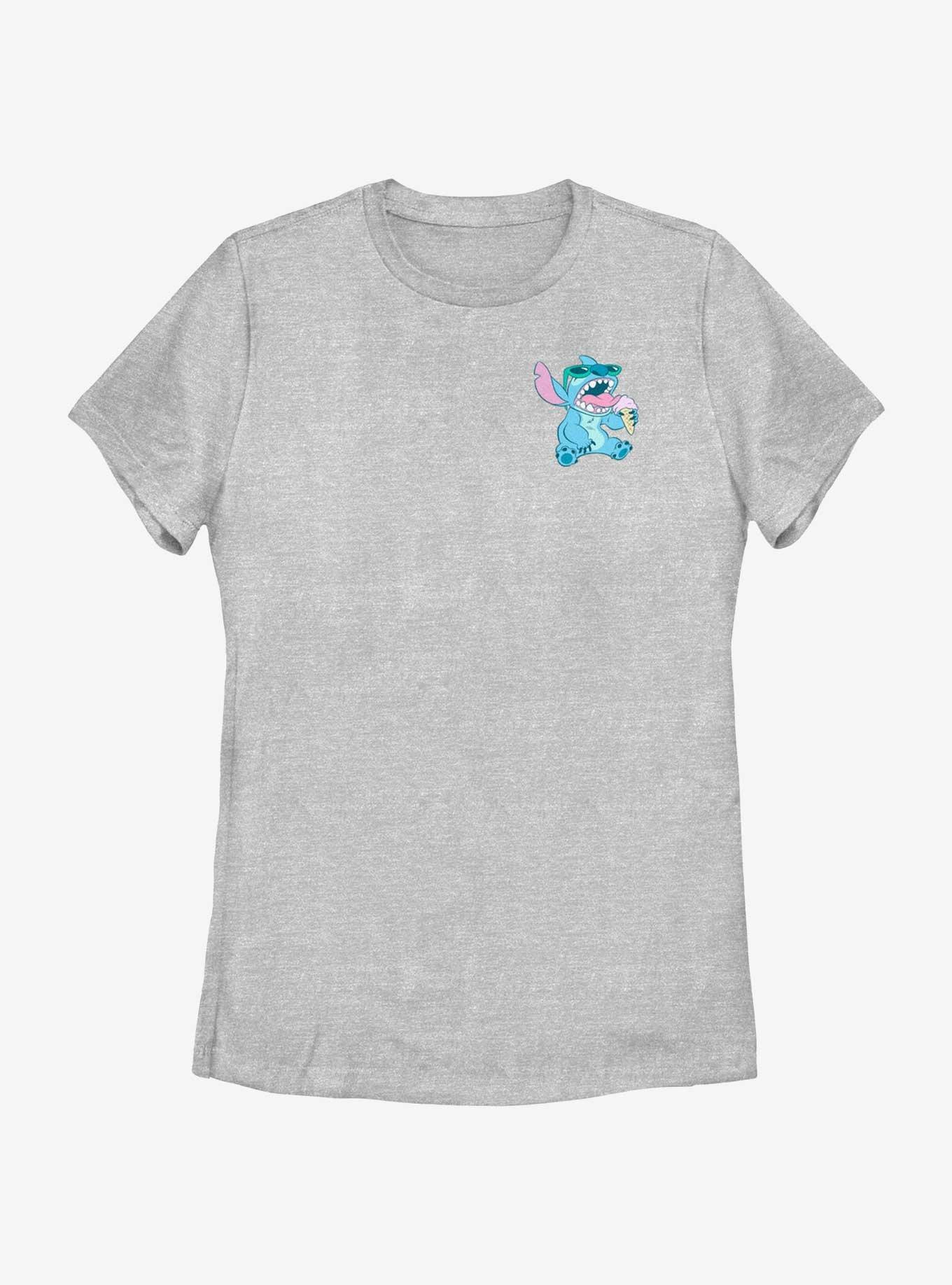 Disney Lilo & Stitch Ice Cream Pocket Womens T-Shirt, ATH HTR, hi-res