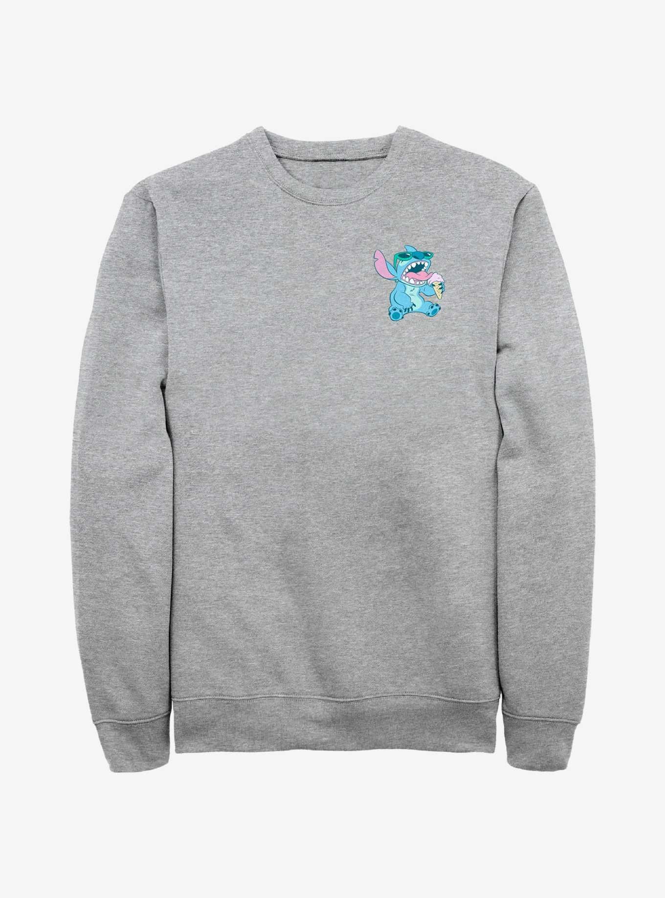 Disney Lilo & Stitch Ice Cream Pocket Sweatshirt, ATH HTR, hi-res