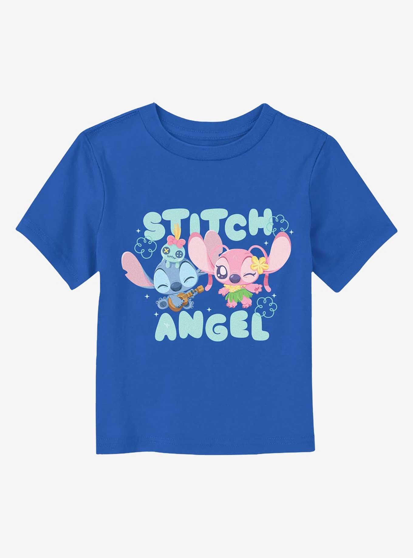 Lilo And Stitch Cute Angel And Stitch Toddler T-Shirt, ROYAL, hi-res
