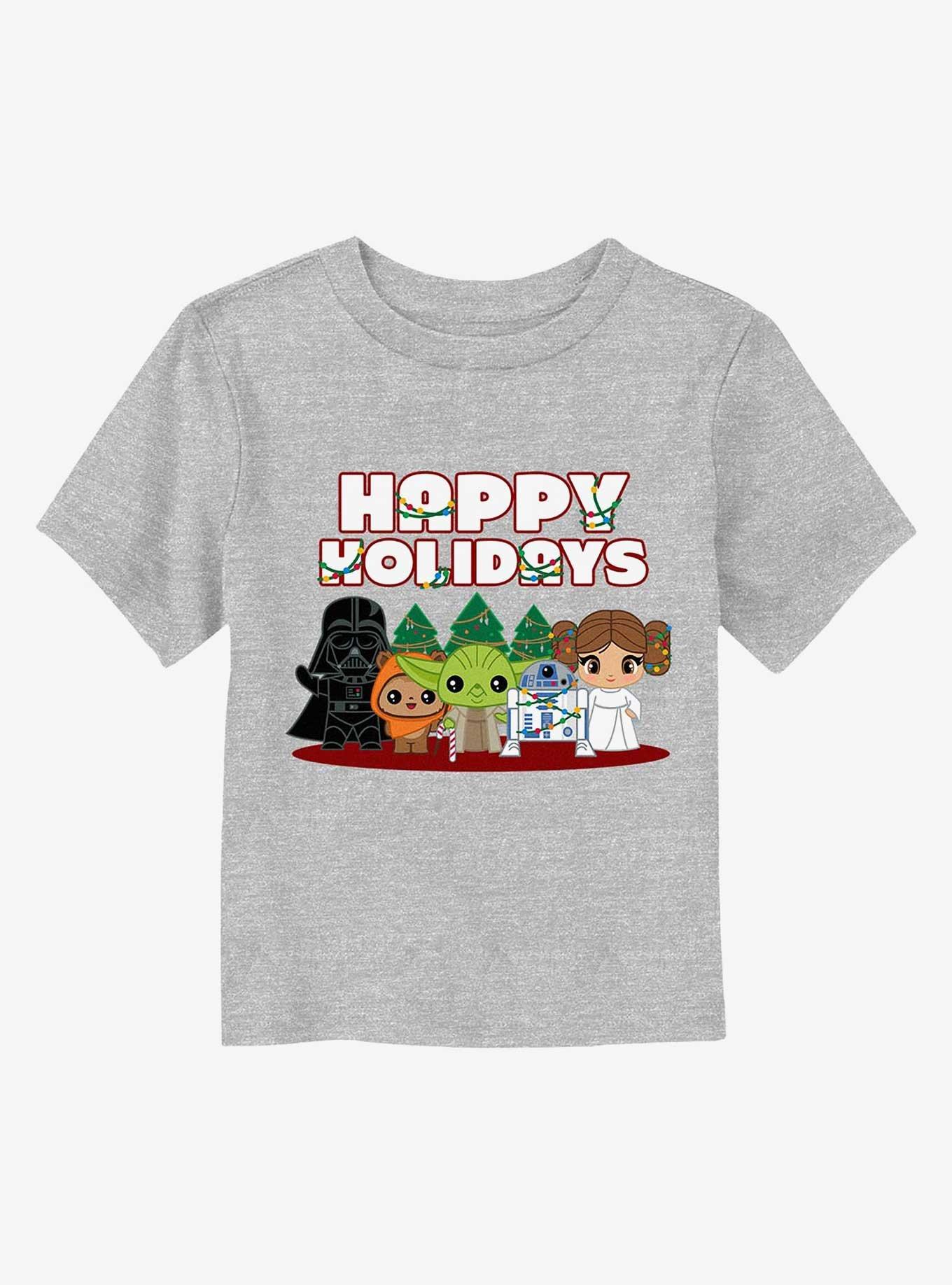 Star Wars Happy Holidays Chibis Toddler T-Shirt, , hi-res