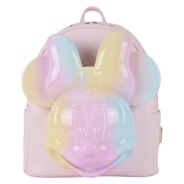 Disney NWOT Minnie Mouse Backpack Diaper Bag Travel Backpack Rainbow Print Amazon.com | Disney Minnie Backpack for Girls with Lunch Box  main image 2