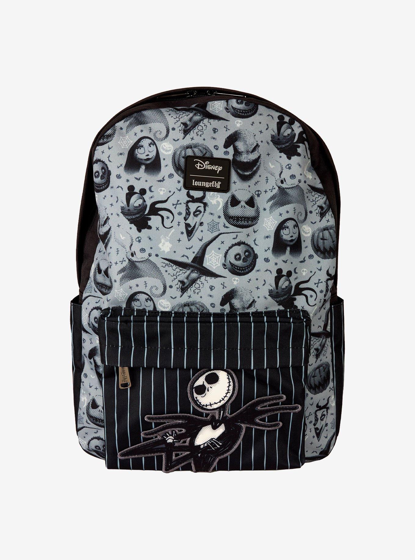Loungefly Disney The Nightmare Before Christmas Characters Allover Print Nylon Backpack, , hi-res