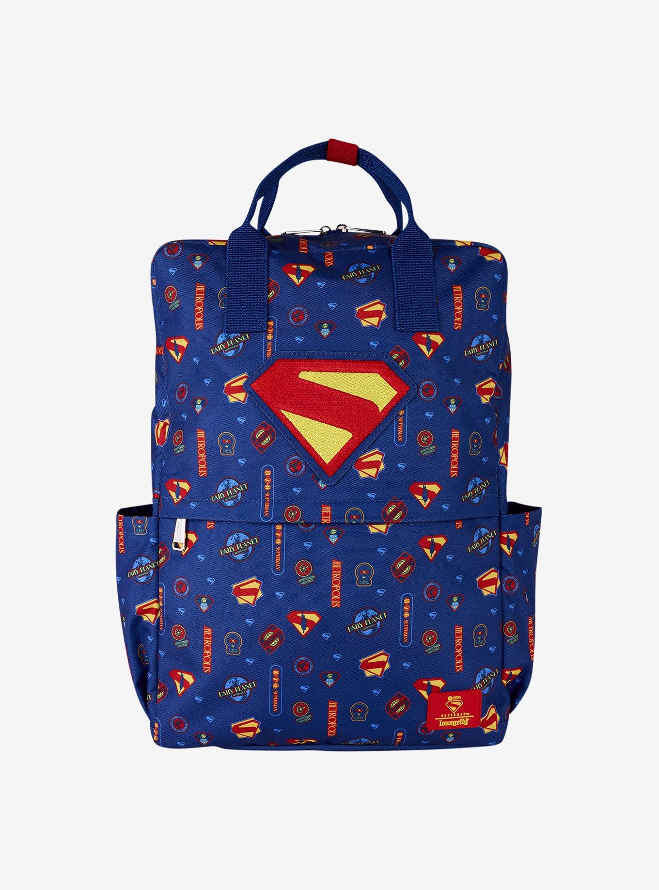 Loungefly DC Comics Superman Icons Allover Print Backpack, , hi-res