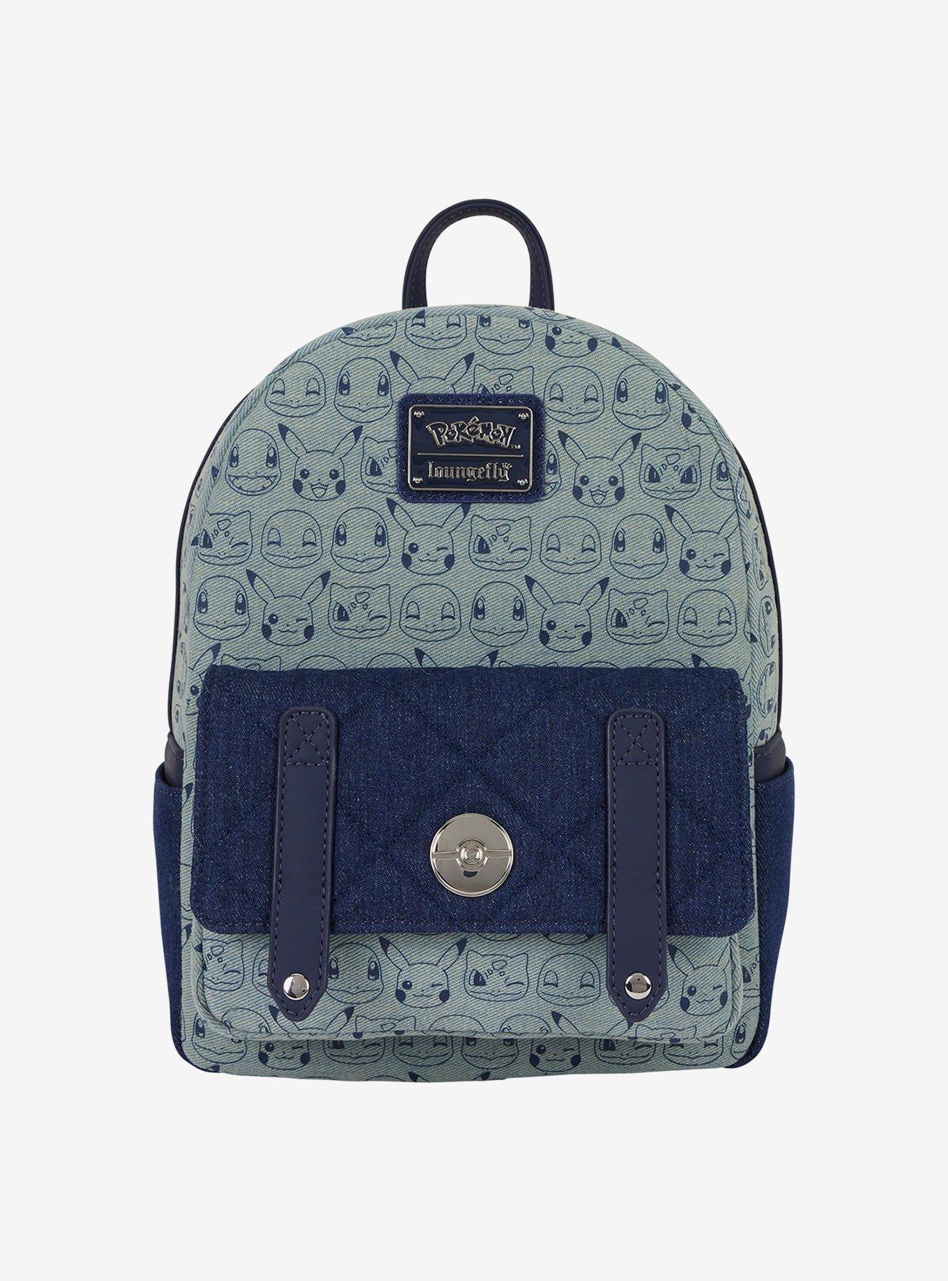 Loungefly Pokémon Denim Allover Print Mini Backpack, , hi-res