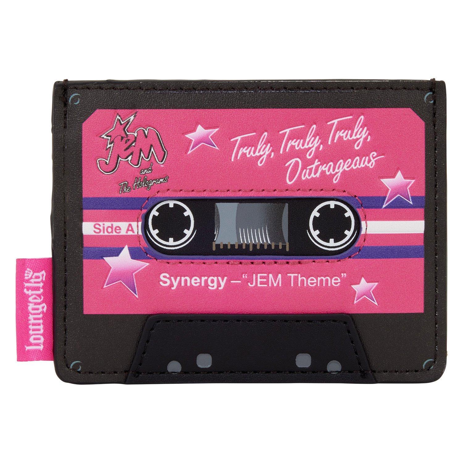 Loungefly Jem and the Holograms Cassette Tape Figural Card Holder