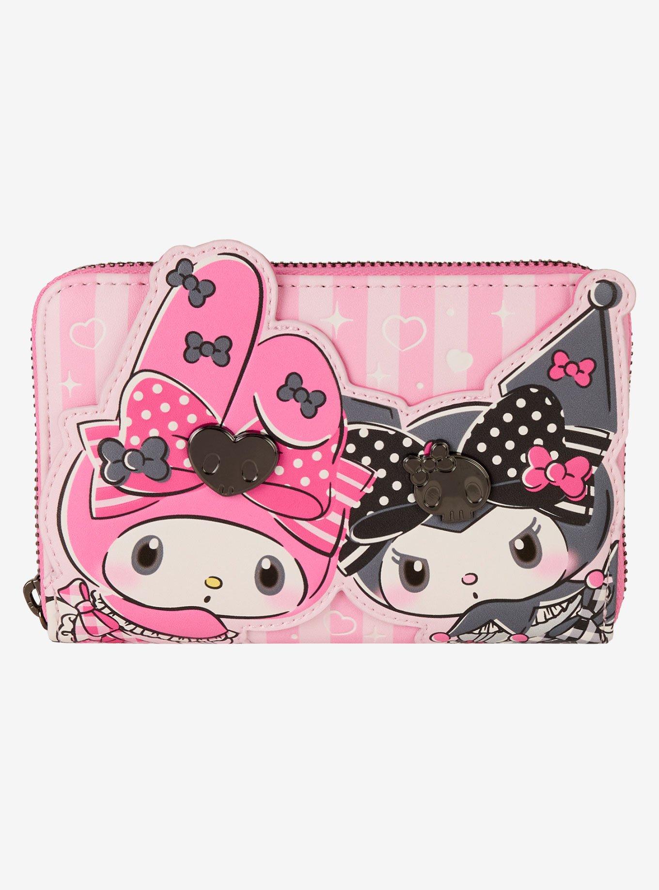 Loungefly Sanrio My Melody & Kuromoi Striped Small Zip Wallet, , hi-res