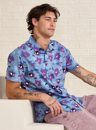 Pokémon Ghost Type Allover Print Woven Button-Up - BoxLunch