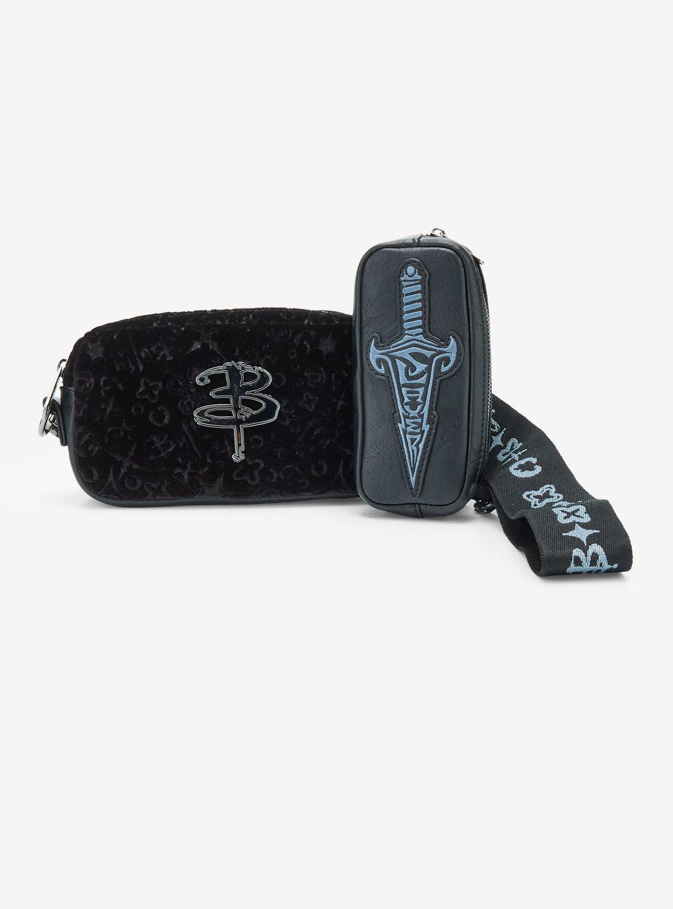 Loungefly Buffy The Vampire Slayer Black Velvet Sling Bag With Coin Pouch, , hi-res