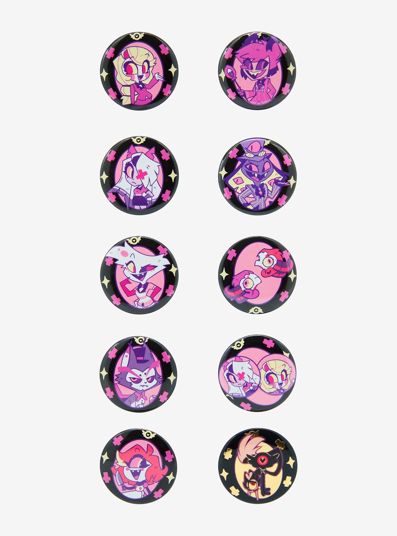 Hazbin Hotel Chibi Character Blind Bag Mini Buttons, , hi-res