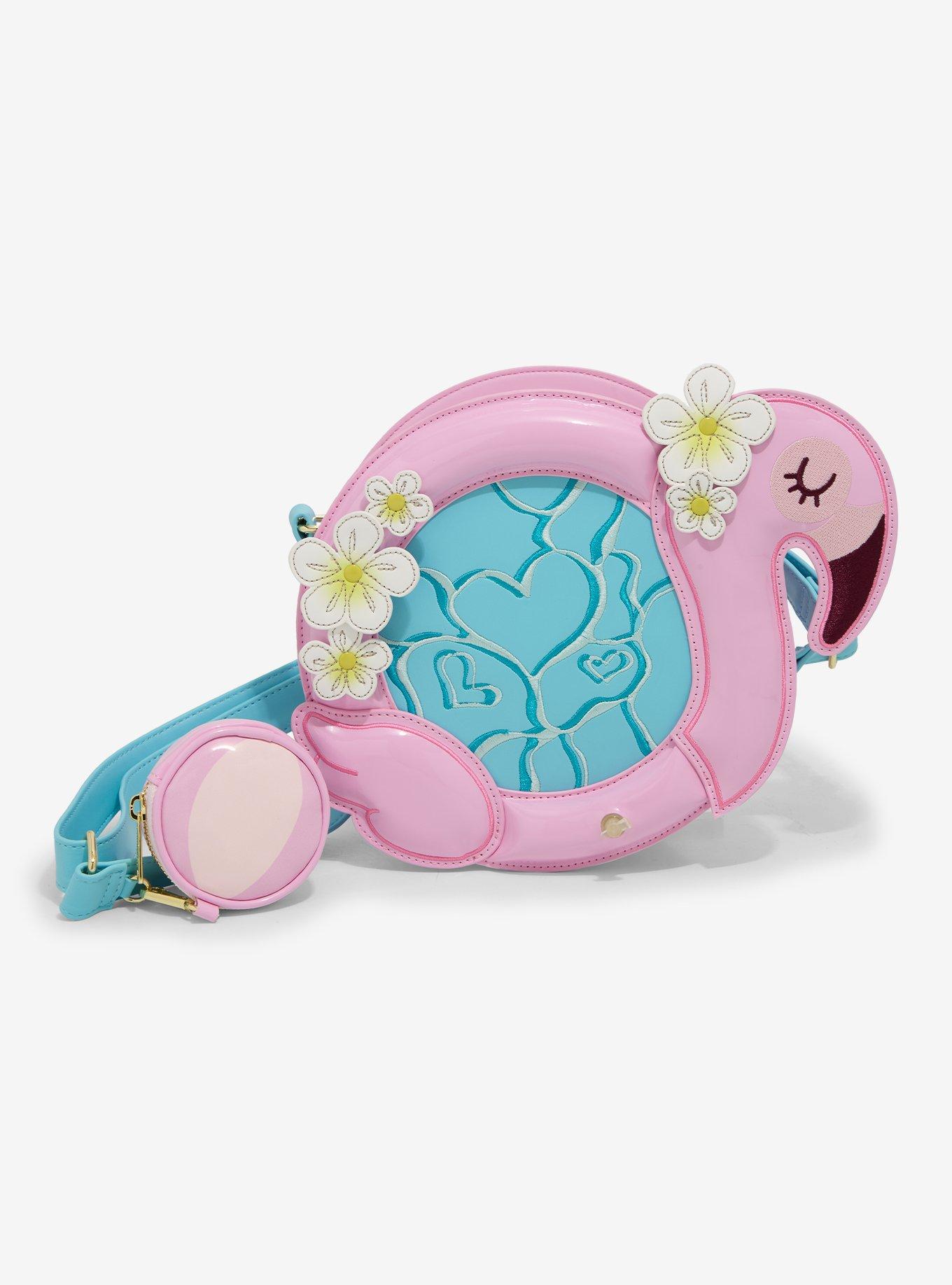 Loungefly Inflatable Flamingo Floatie Crossbody Bag, , hi-res