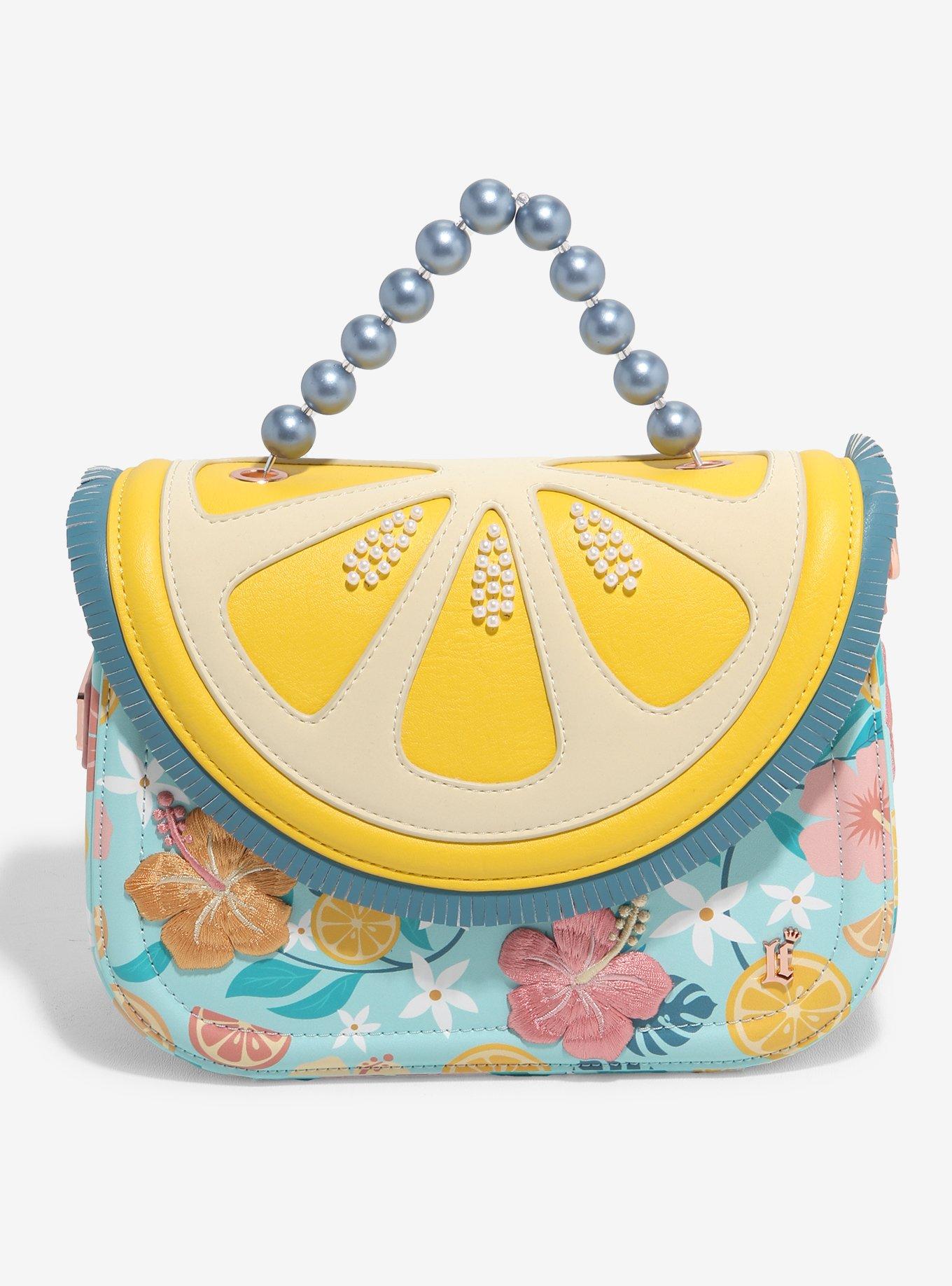 Loungefly Lemon Tropical Floral Crossbody Bag, , hi-res