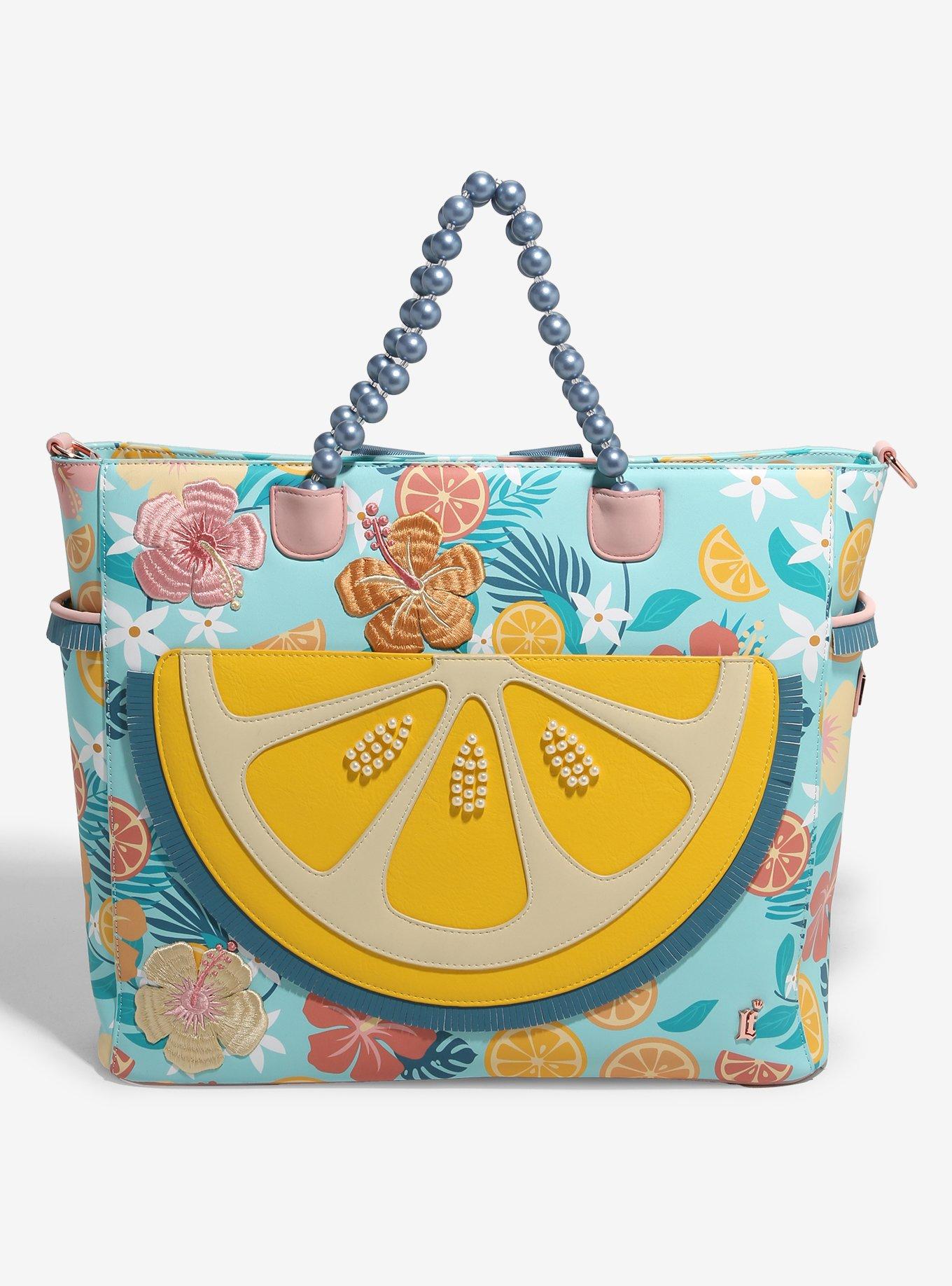 Loungefly Lemon Tropical Floral Convertible Tote Bag, , hi-res